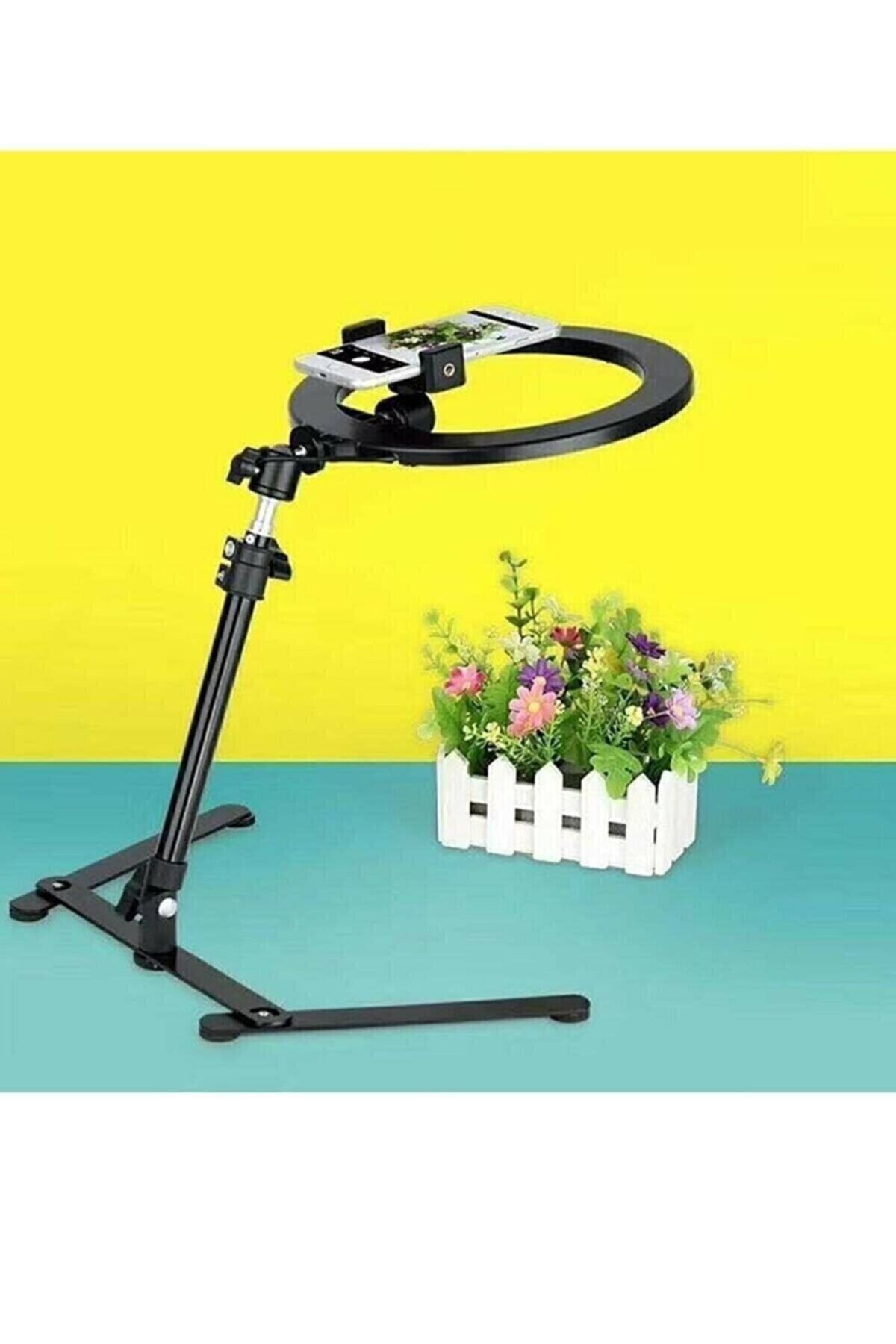 Sentor Ring Light 10 Inch Işık Halka Işık Youtuber Video Makyaj Kuaför 2 Mt Tripod Bluetooth Kumandalı Ring