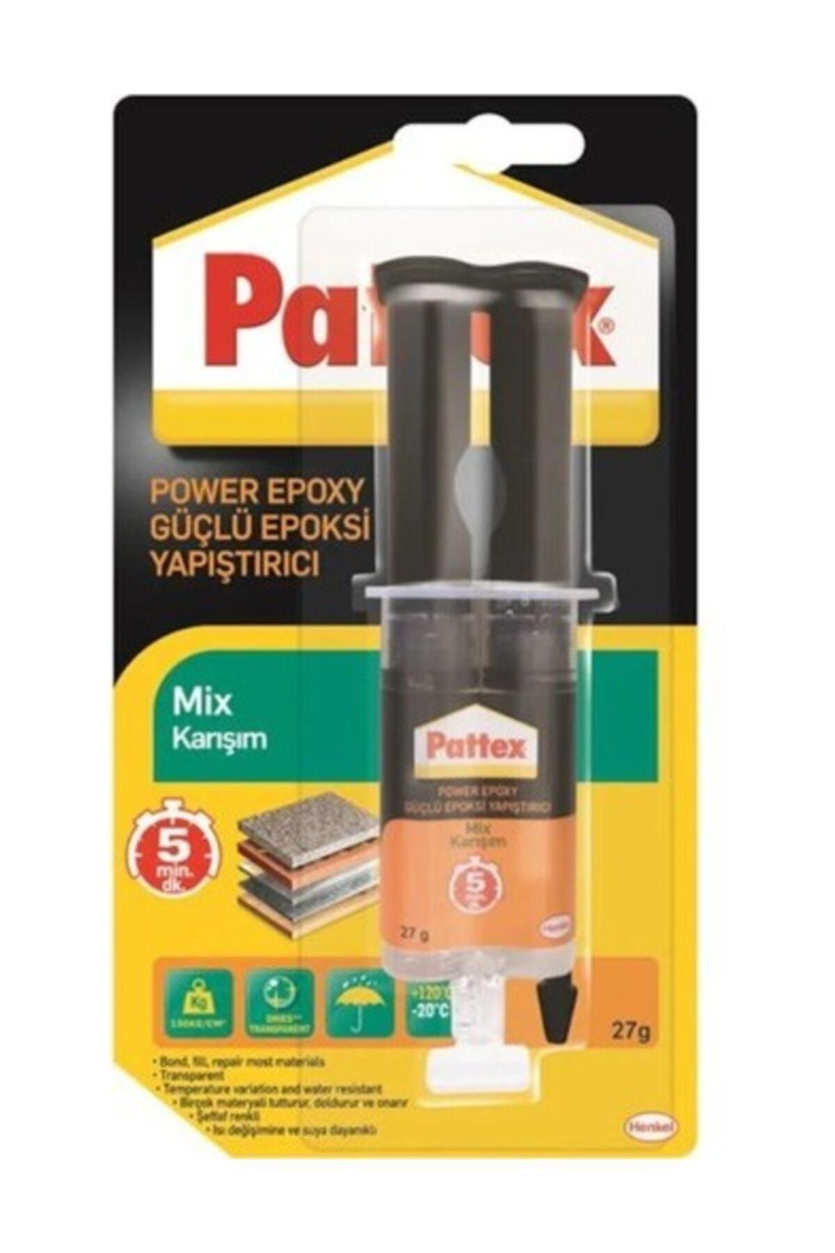 Pattex Power Epoxy Güçlü Yapıştırıcı Mix Karışım Şeffaf 27 gr