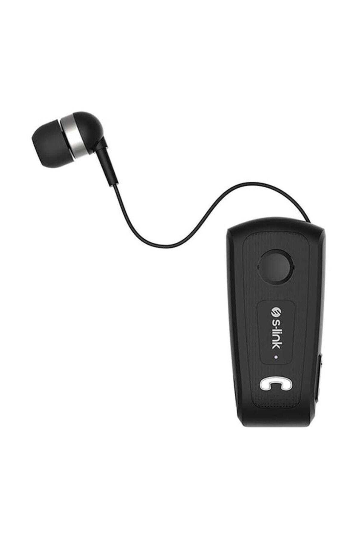 SLINK SW-BT35 Mobil Telefon Uyumlu Makaralı Siyah Bluetooth Kulaklık