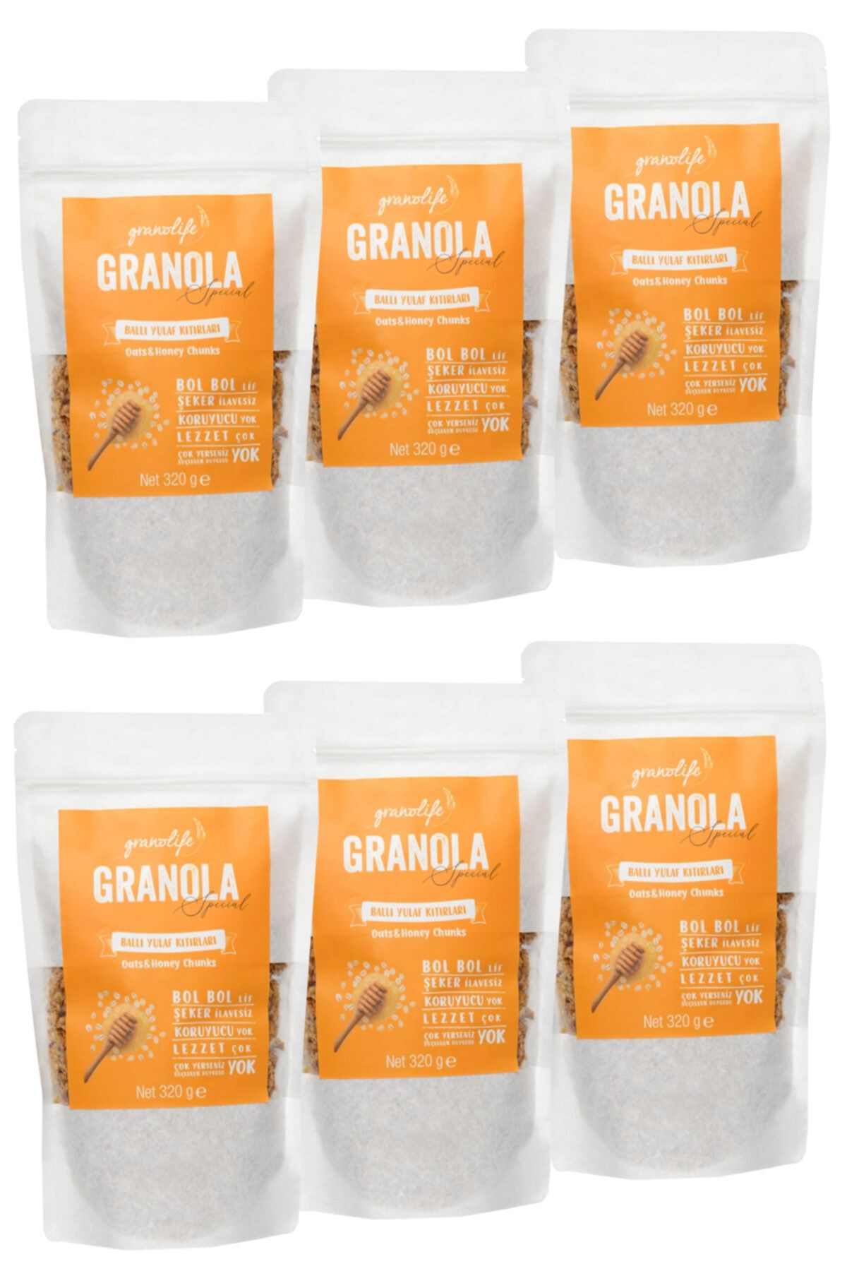 Granolife Ballı Yulaf Kıtırları Special Granola 320 Gr X 6 Adet