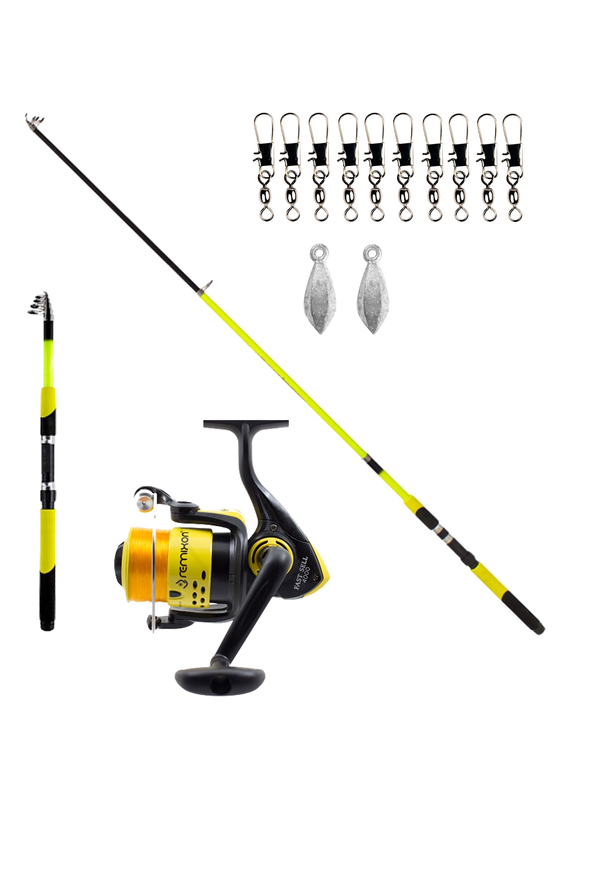 Remixon Genel Kullanım Seti Kurşun Ve Klipsli 20-60gr Atar Yellow 270 cm