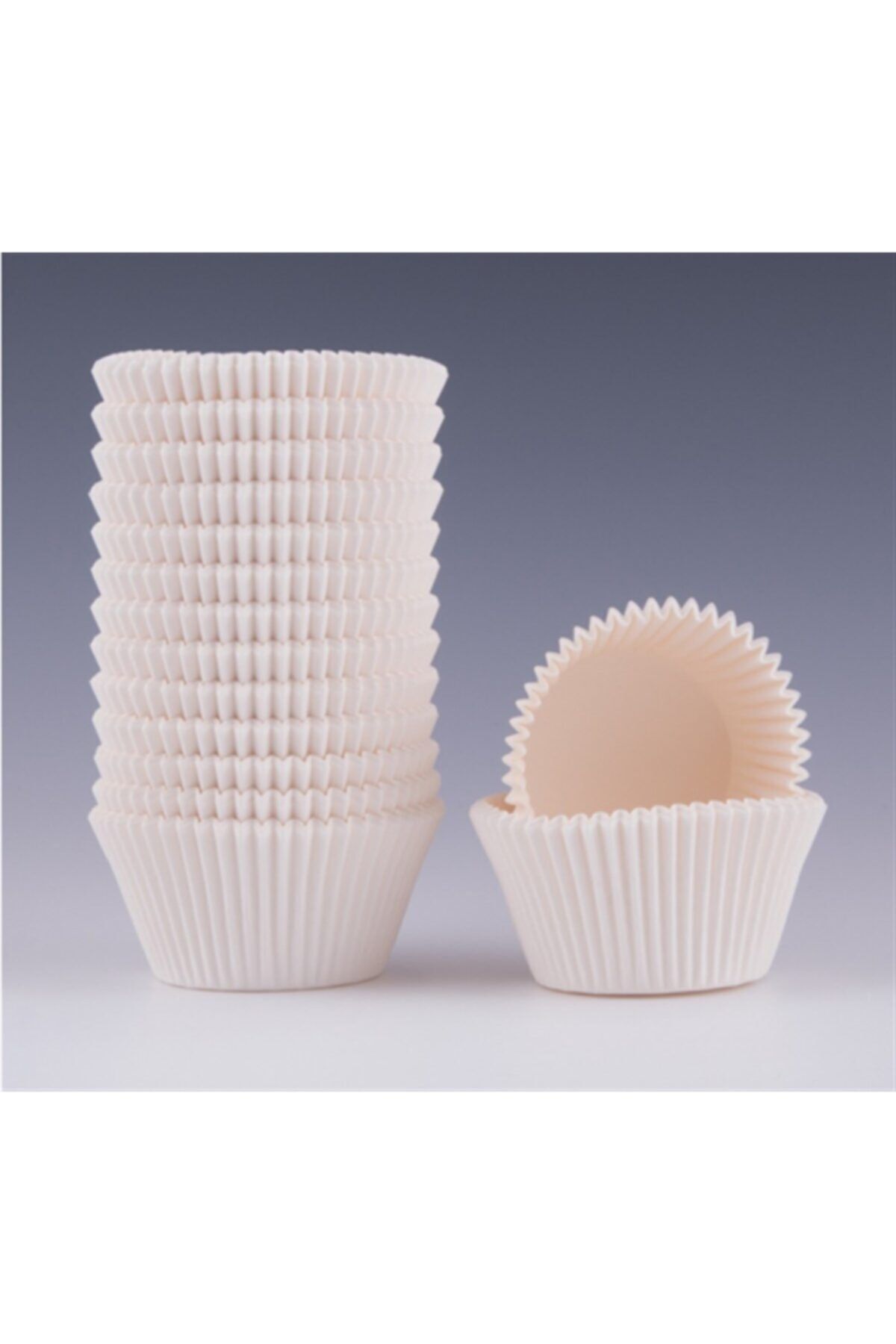 BENS 1 No Düz Beyaz  Cupcake Kapsülleri