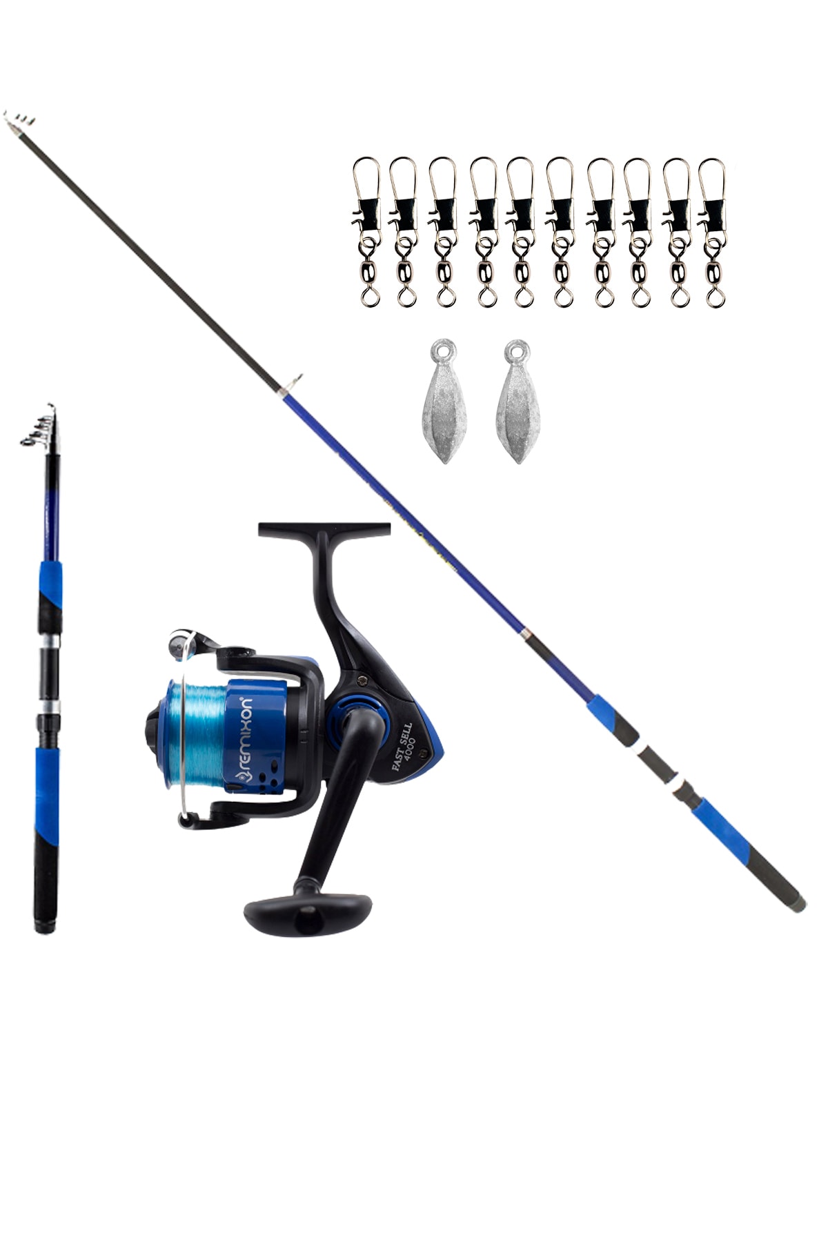 Remixon Genel Kullanım Seti Kurşun Ve Klipsli 20-60 gr Atar Blue 300 cm