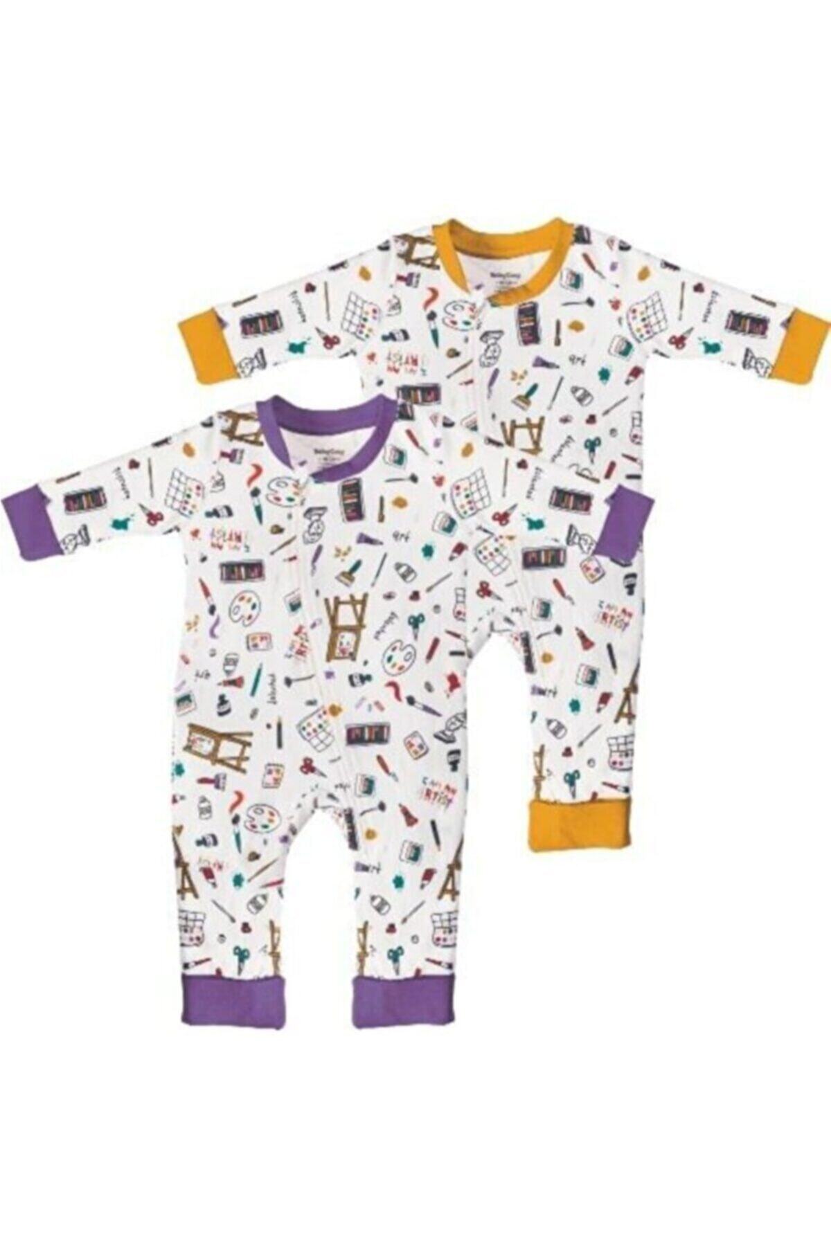BabyCosy Organik 2 Li Fermuarlı Bebek Tulum