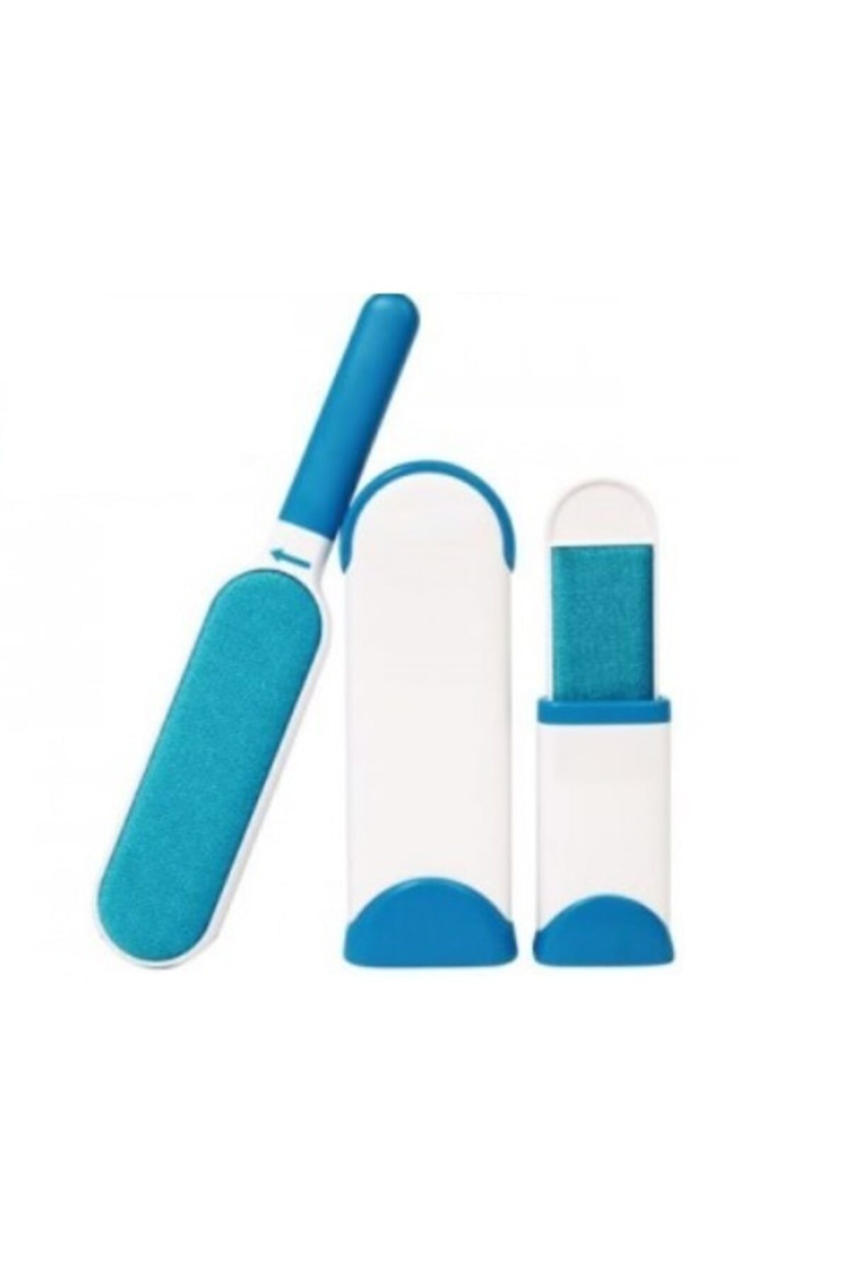 Dreamsshop Kıl Yün Tüy Toz Temizleyici Fırça Seti 2li Mavi Kutulu