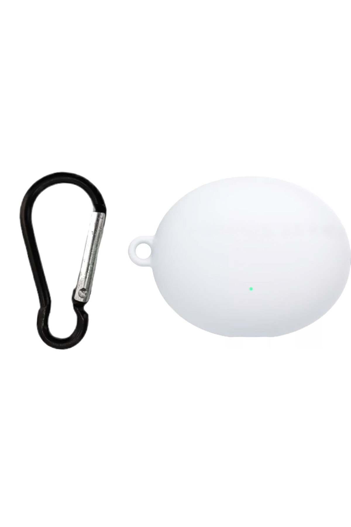 Coverzone Huawei Freebuds 4i Kılıf Çengelli Matte Silikon Su Beyazı