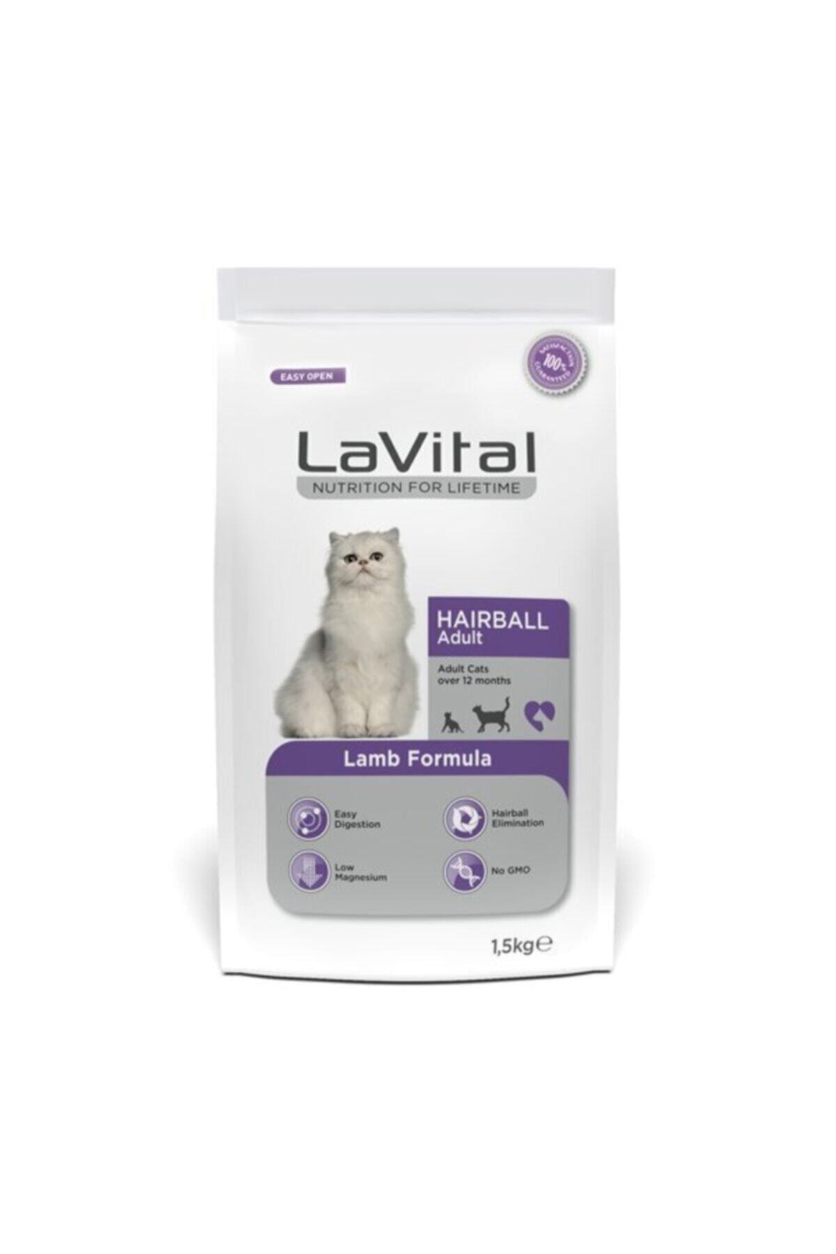 La Vital Adult Yetişkin Hairball Kuzu Etli Kedi Maması 1,5kg