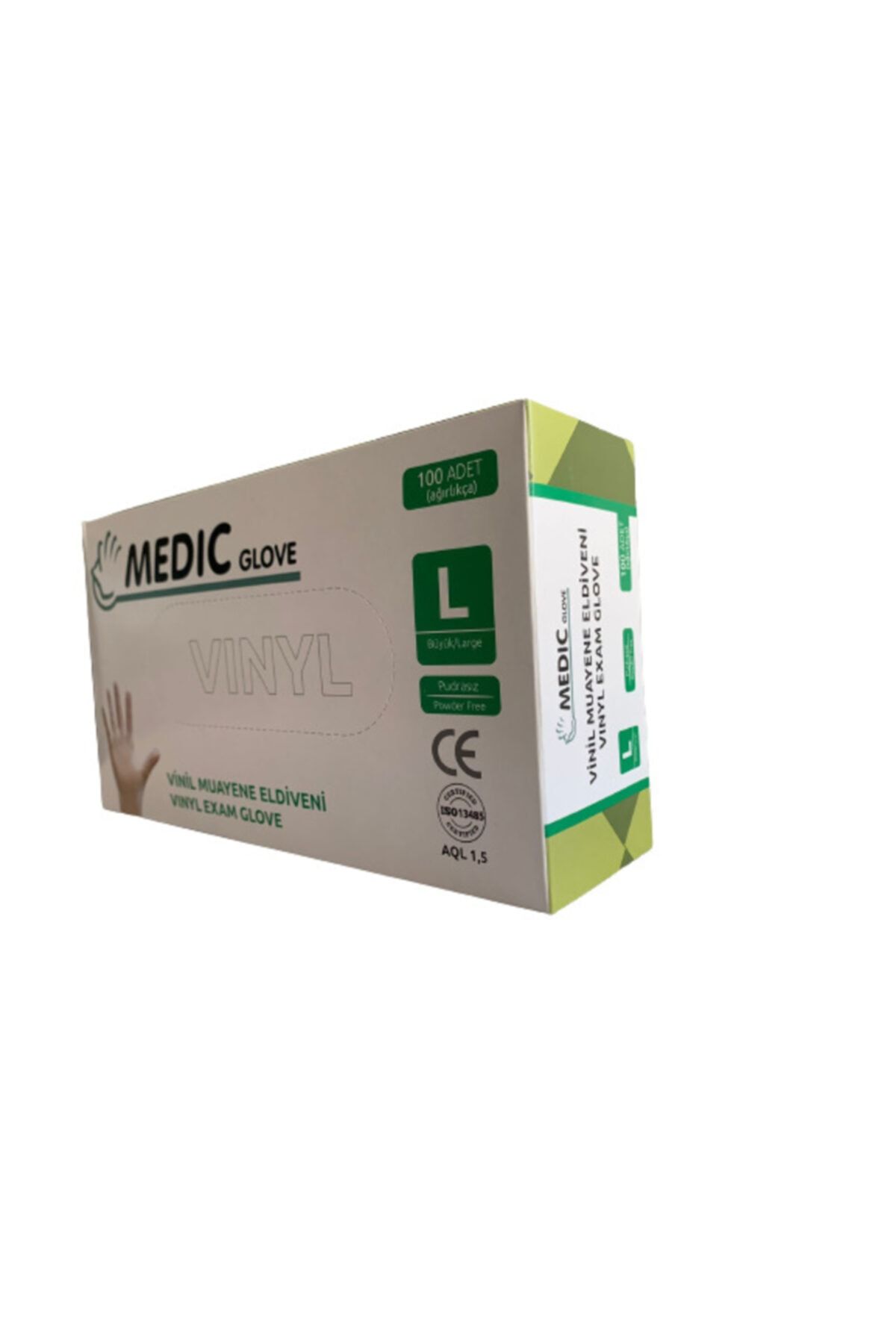 Medic Glove Şeffaf Pudrasız Vinil Muayene Eldiveni 100'lü X 5 Paket