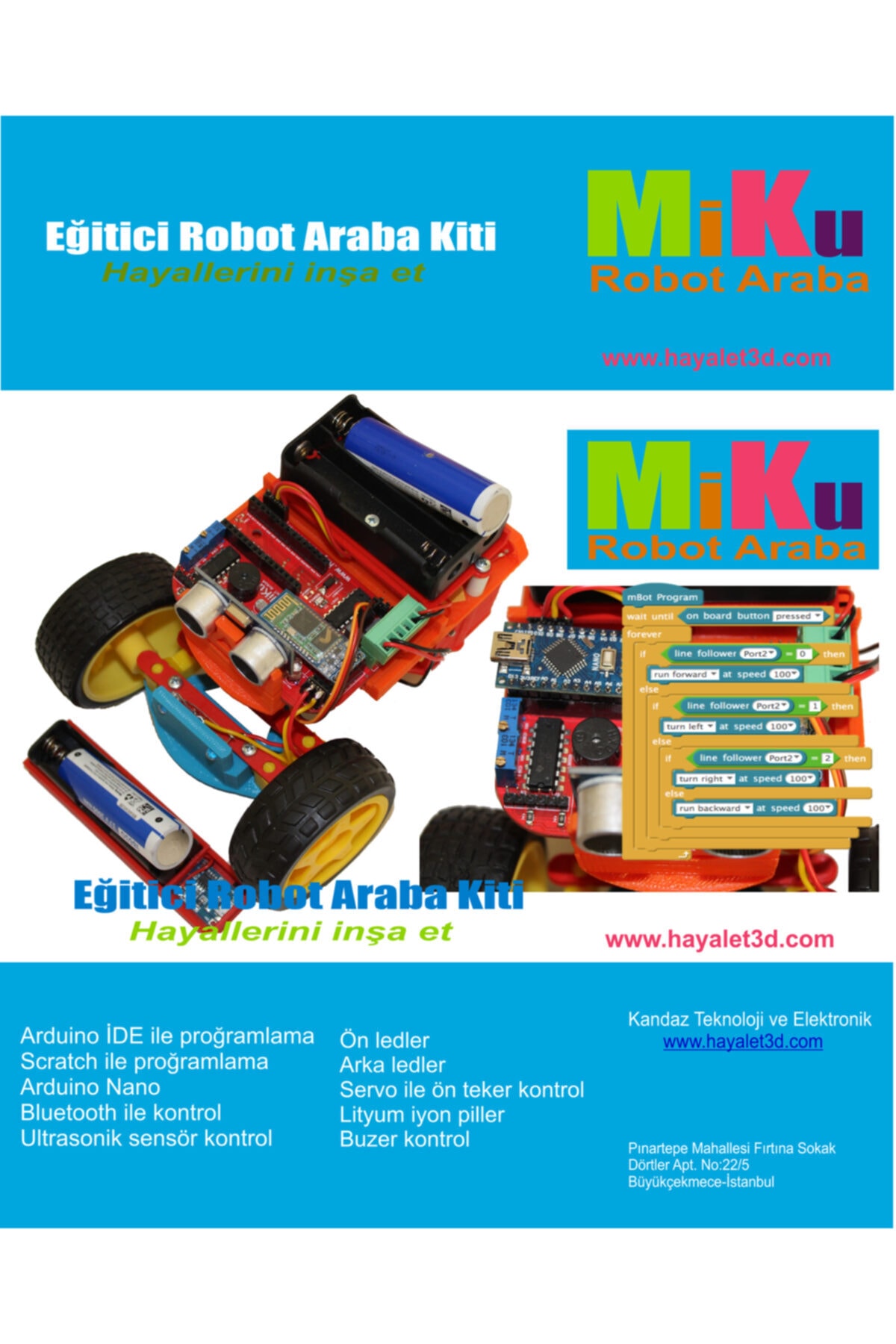 Kandaz Miku Eğitici Robot Araba