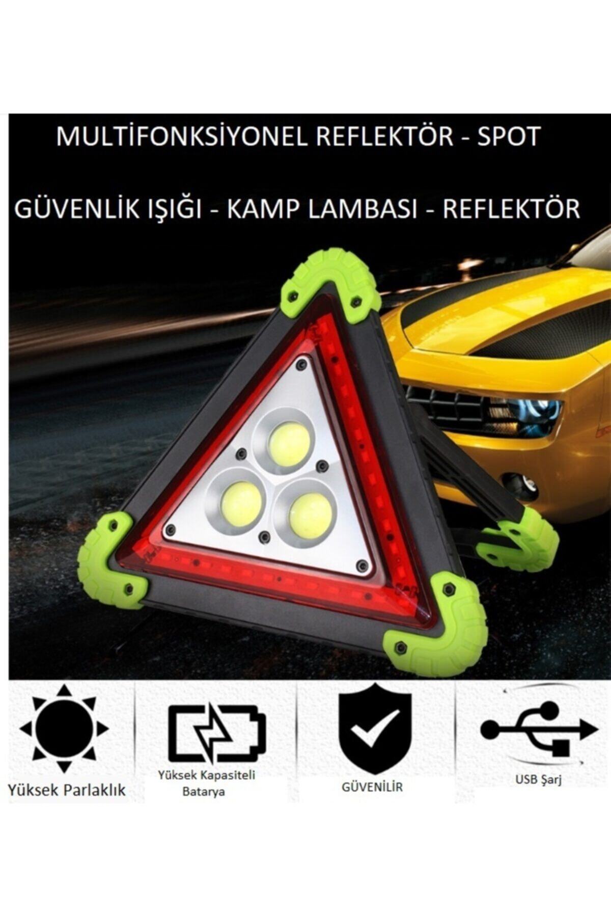 Otom Reflektör 3 Ledli Güneş Enerjili - Kamp Feneri - Işıldak - Powerbank