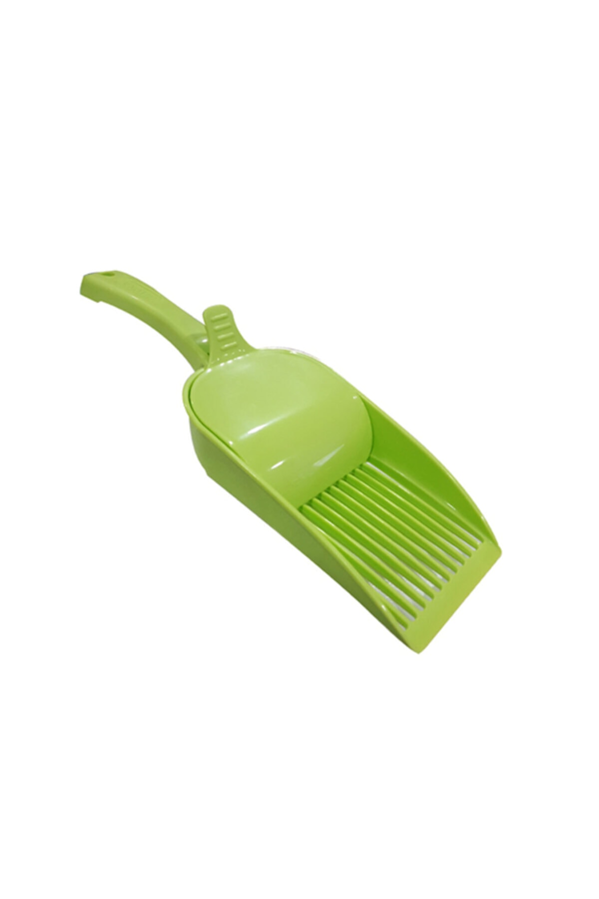 HİLALSHOP Strong Hazneli Kedi Kumu Toplama Küreği Yeşil 35 cm