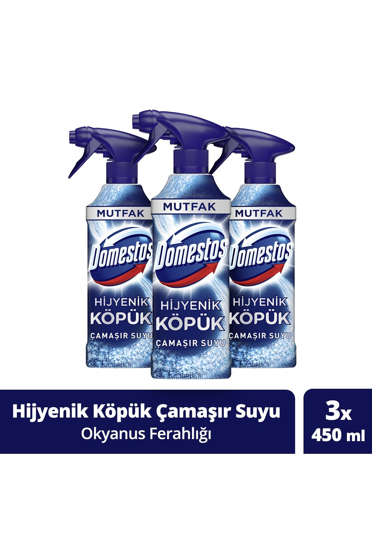 Domestos Hijyenik Köpük Okyanus Ferahlığı 450 ml 3'lü Paket