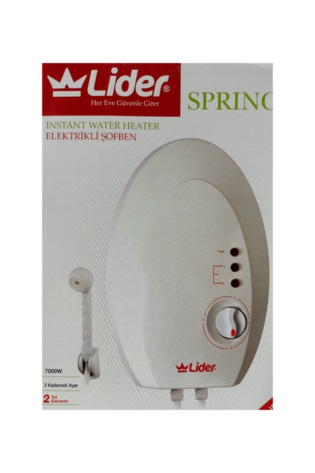 Lider Lw-37 Sprıng 7000 W Elektrikli Şofben Ani Su Isıtıcı