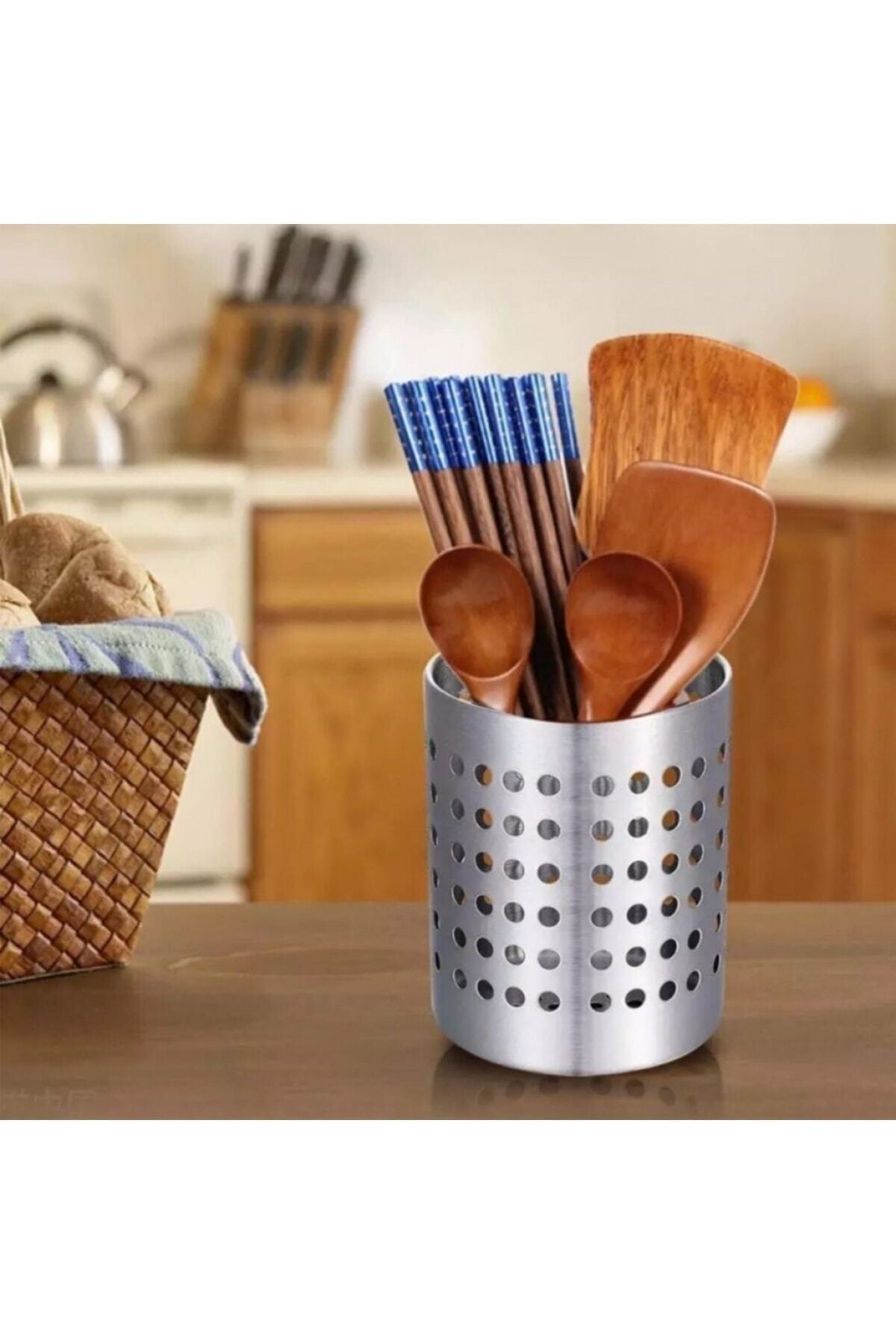 ErdemPlus Ikea Paslanmaz Çelik Metal Tezgah Üstü Kaşıklık