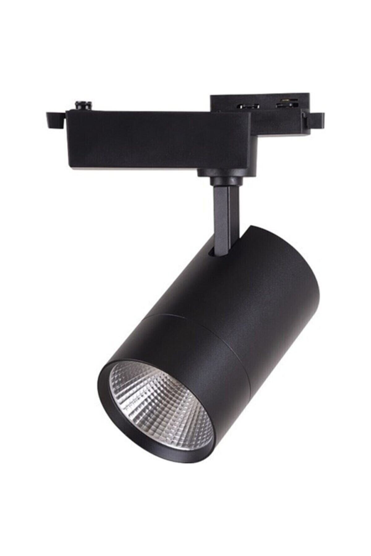 CFR Led Siyah Kasa Beyaz Işık 8 Adet 30w Raylı Spot+ 1,5 Metre Ray