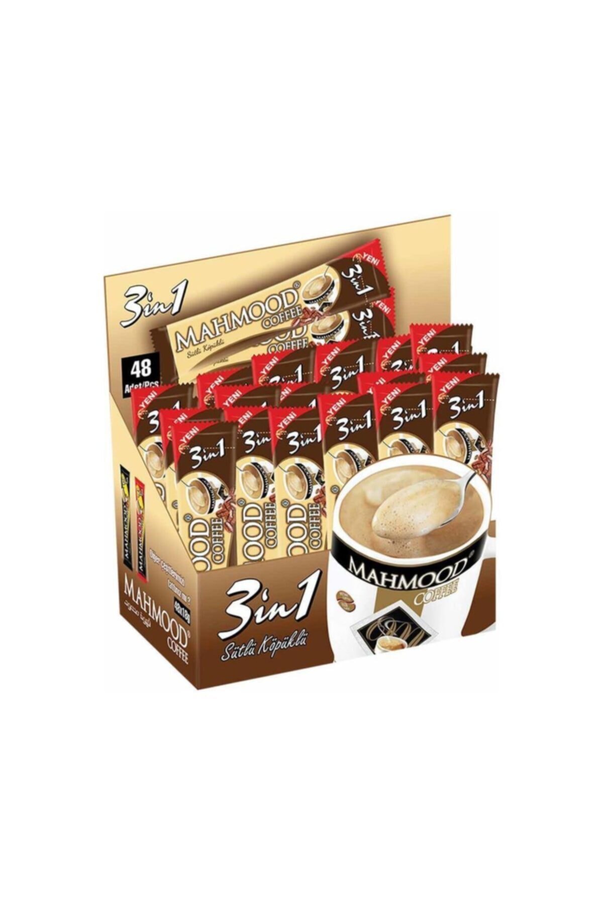 Mahmood Coffee 3'ü 1 Arada Sütlü Köpüklü Hazır Kahve 48'li 18 Gr