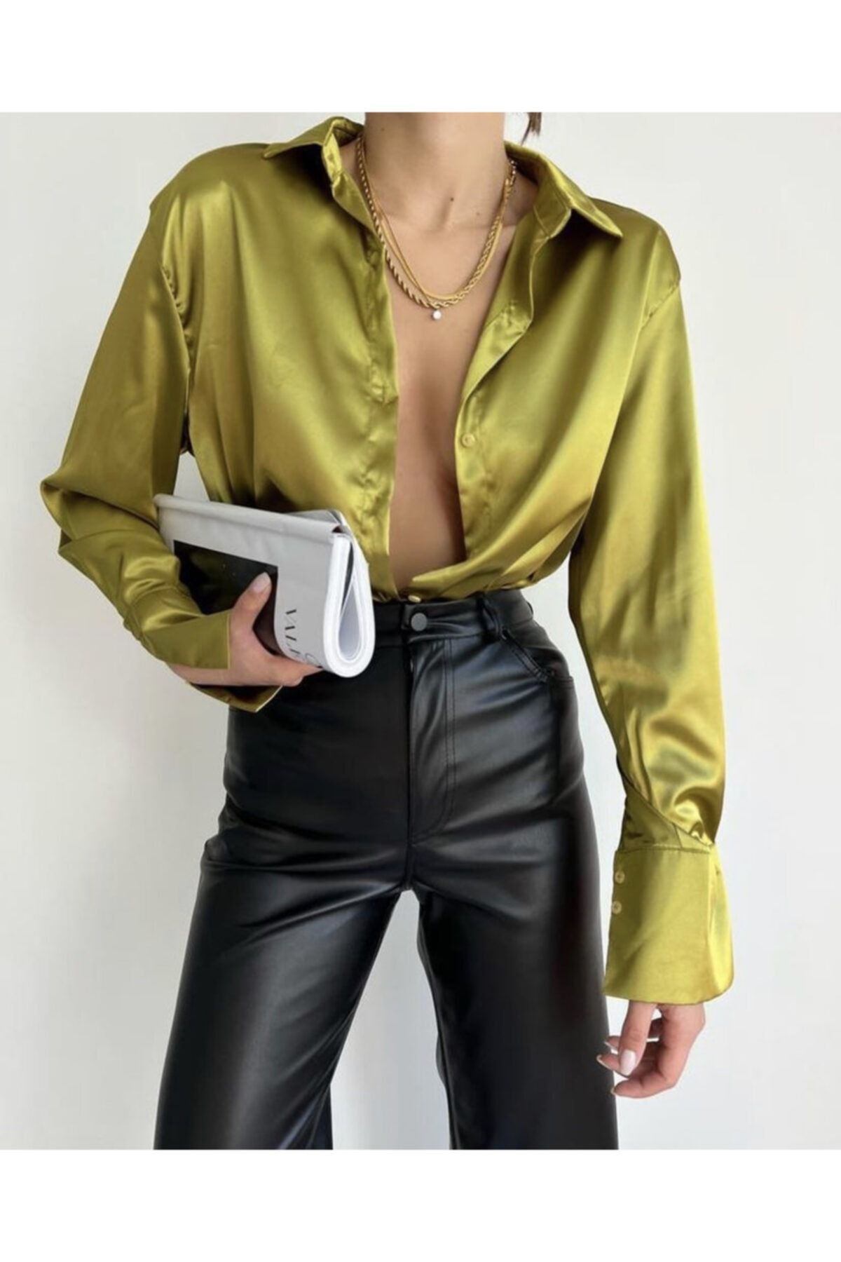 İCK DESİGN ACCESSORY Kadın Saten Gömlek