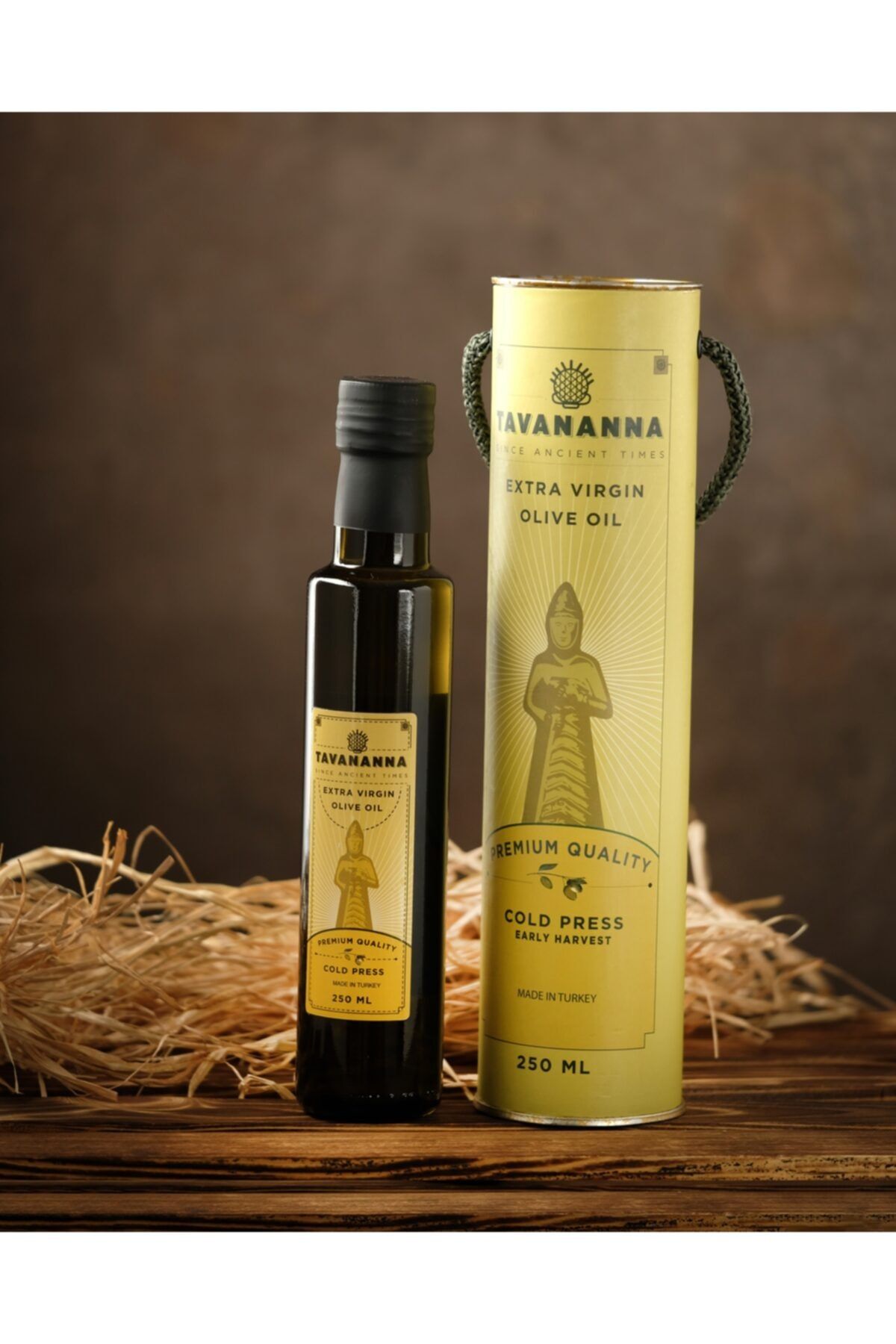 Tavananna Dogafarmlives 250 ml Natürel Soğuk Sıkım Sızma Zeytinyağı Polifenol 300 Mg/kg Silindir Kutu Içinde