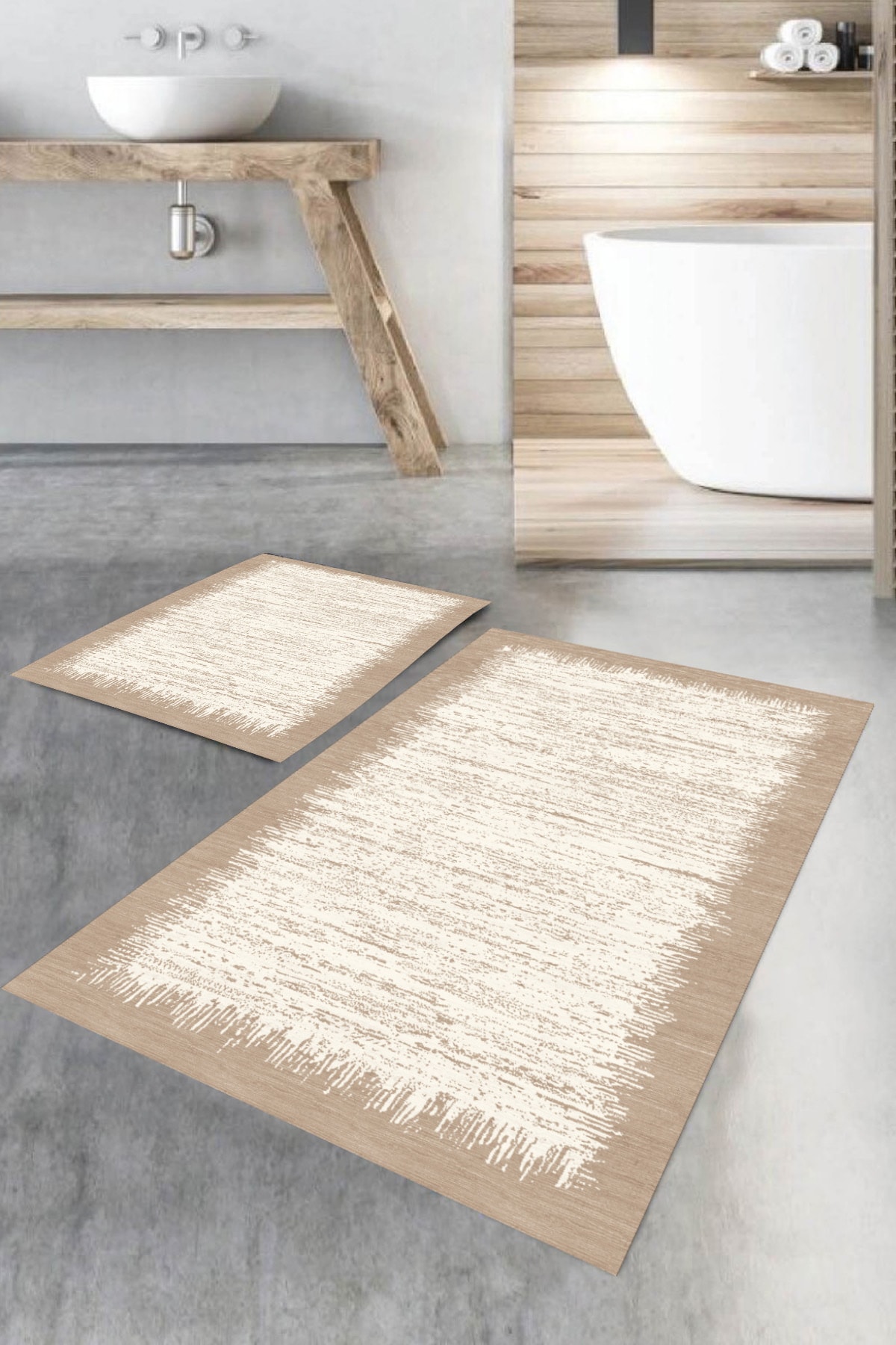 BiRKiLiM Banyo Halısı Ikili Klozet Takımı Paspas Dot-tk-hs-385