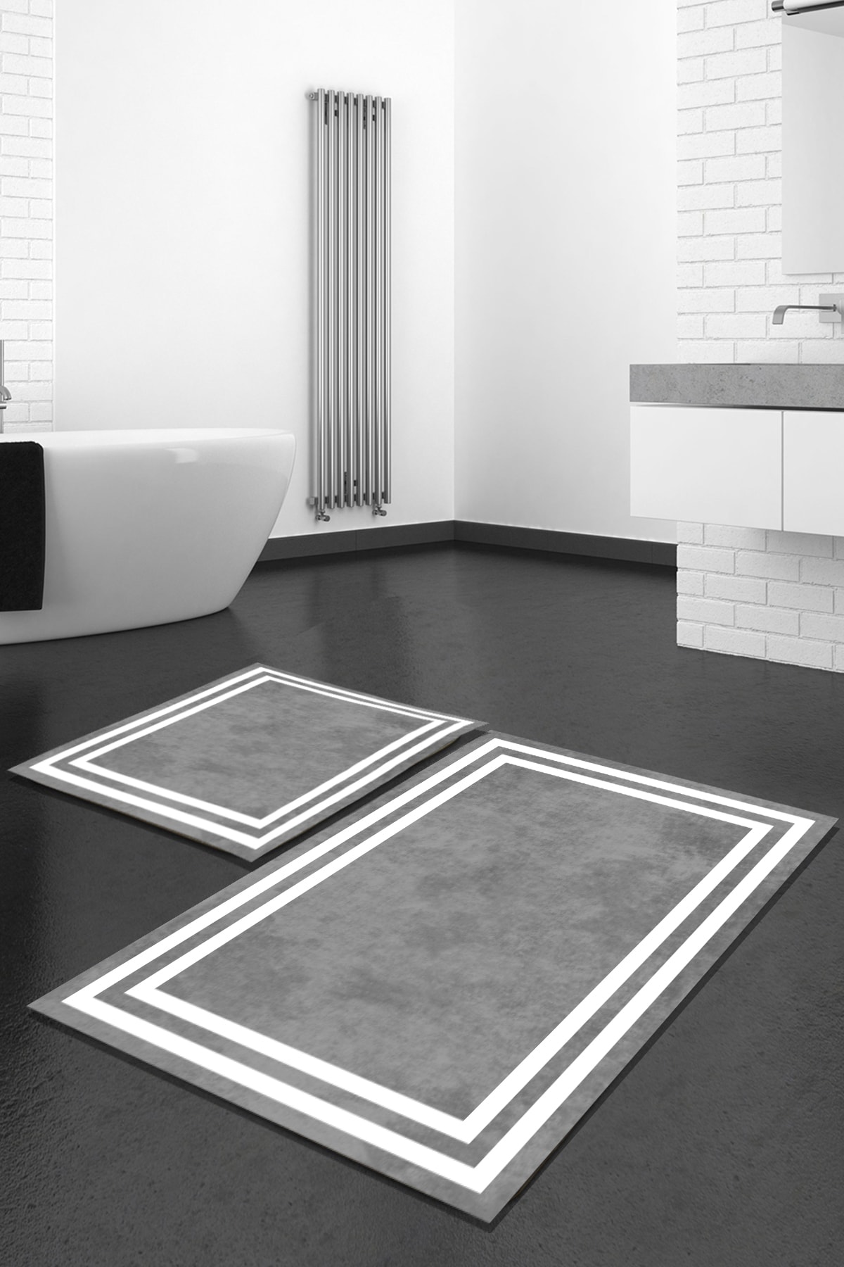 BiRKiLiM Banyo Paspas Takımı Ikili Klozet Takımı Dot--tk-ht530