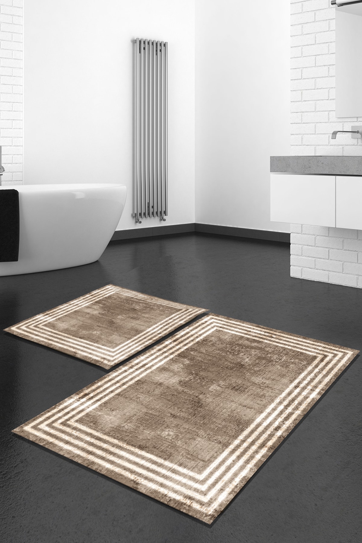 BiRKiLiM Banyo Paspas Takımı Ikili Klozet Takımı Dot--tk-ht487