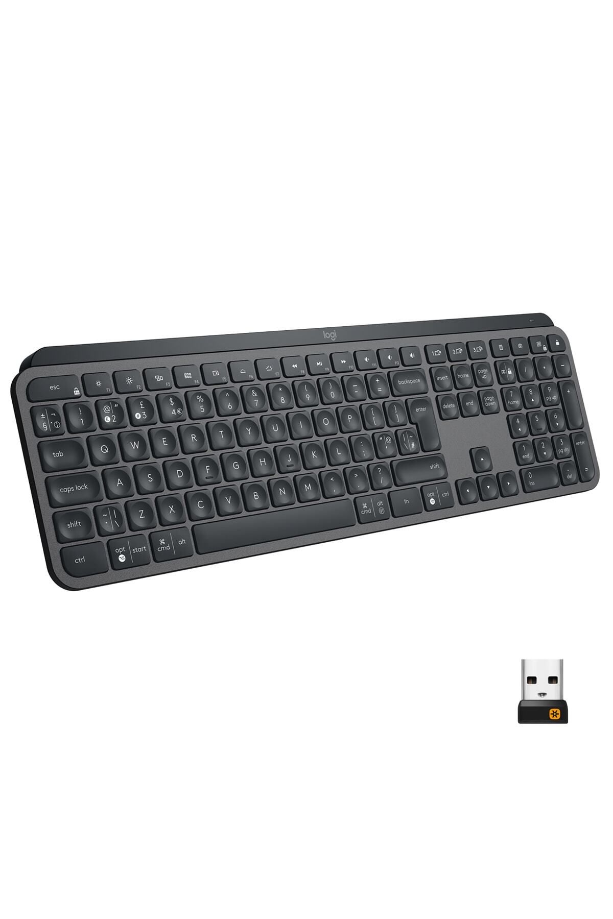 logitech MX Keys Aydınlatmalı Tam Boyutlu Kablosuz Türkçe Q Klavye - Siyah