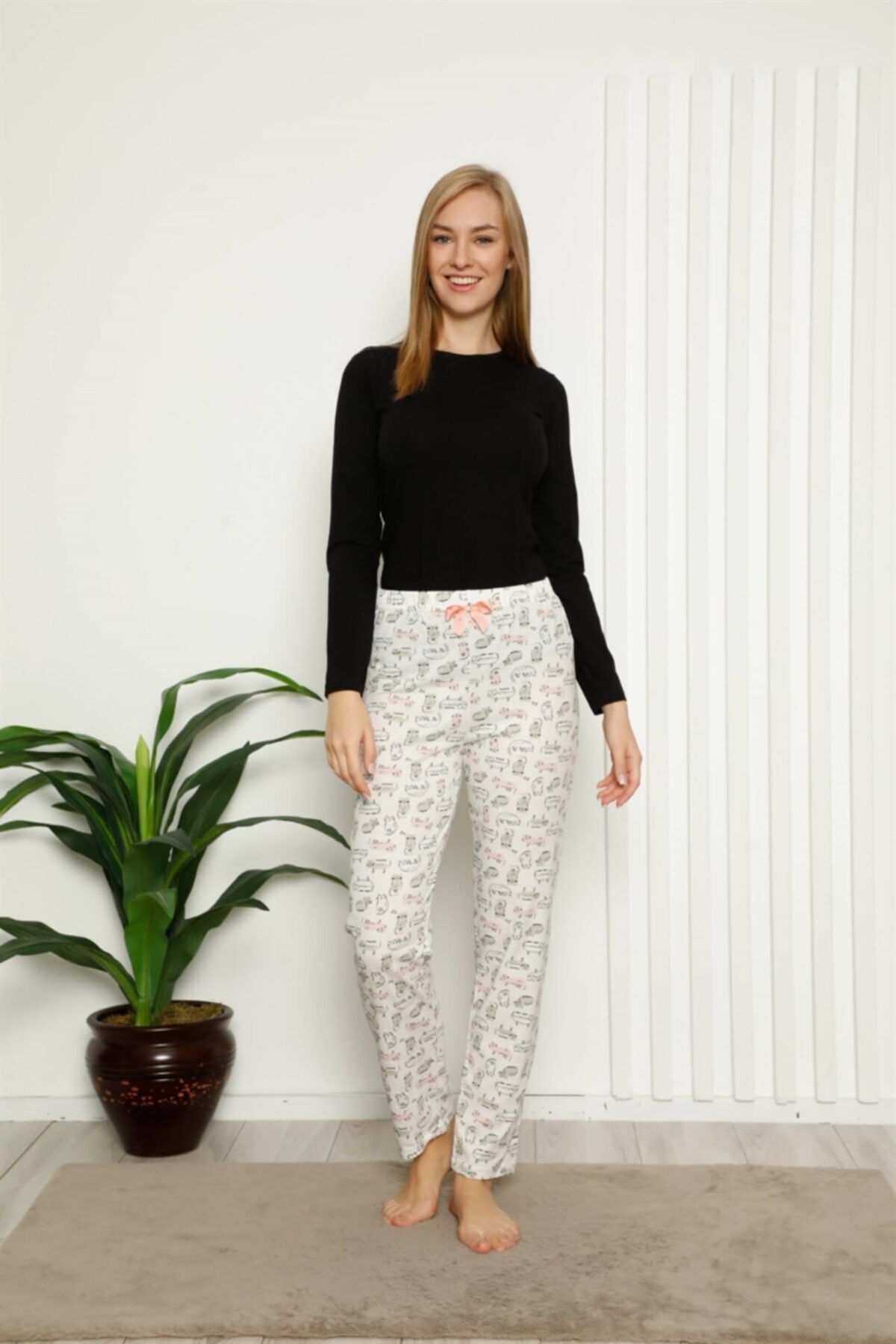 Akbeniz Kadın Pamuklu Alt Pijama 27381