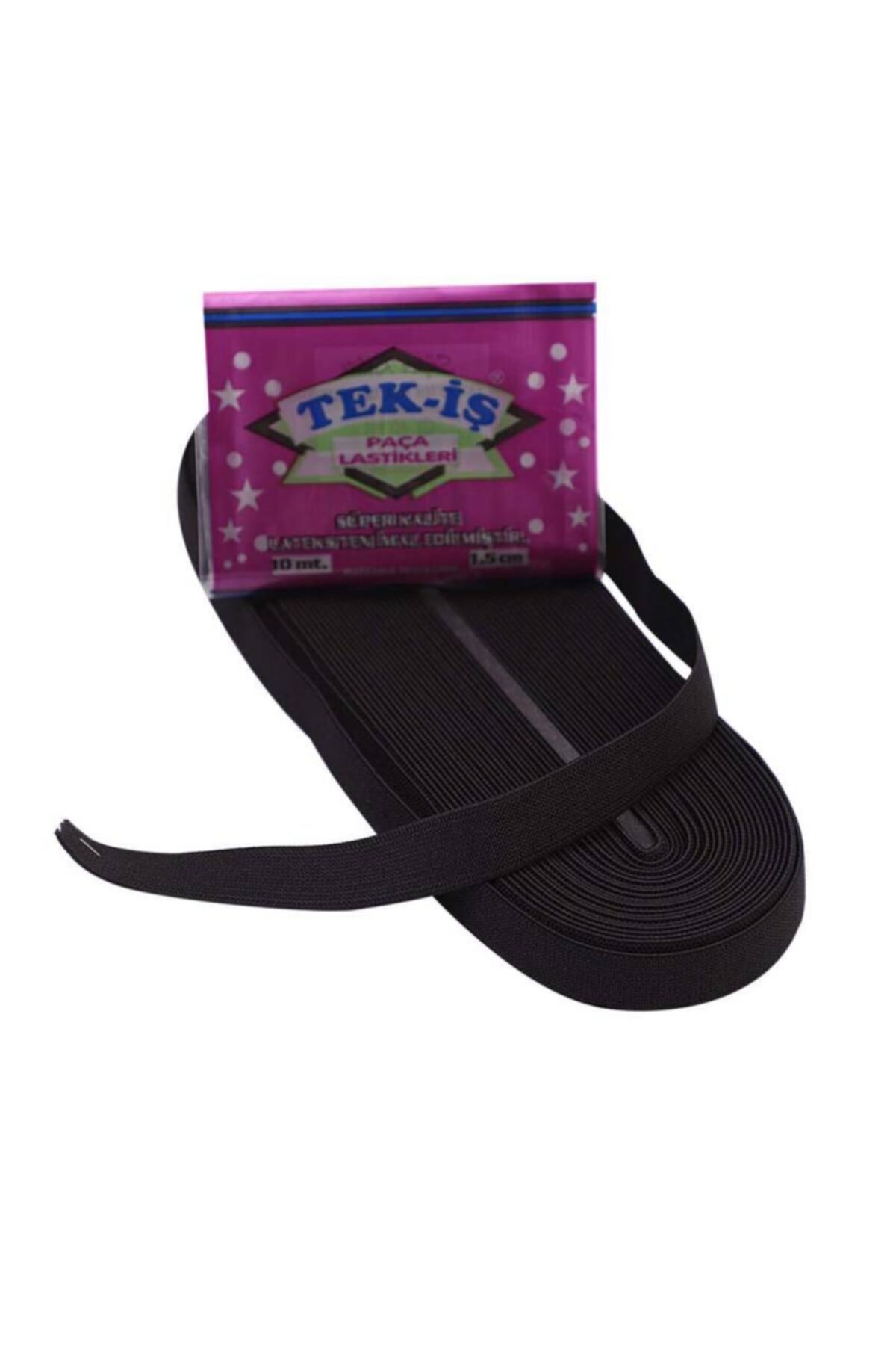 Bernam Butik Tek-ış Yassı Lastik 1,5 Cm 720 | Siyah