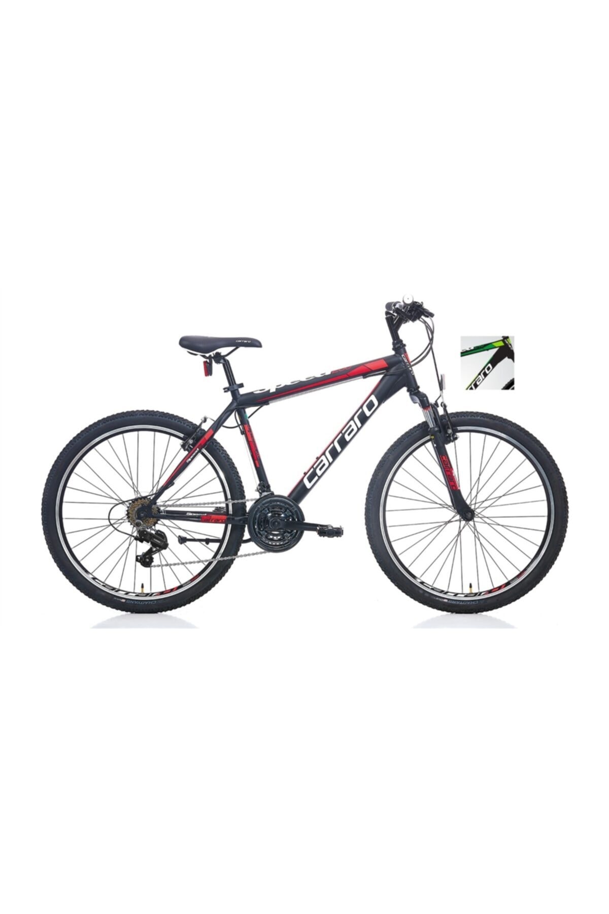 Carraro Speed 260 Erkek Dağ Bisikleti 460h V 26 Jant 21 Vites Mat Siyah-yeşil-koyu Yeşil