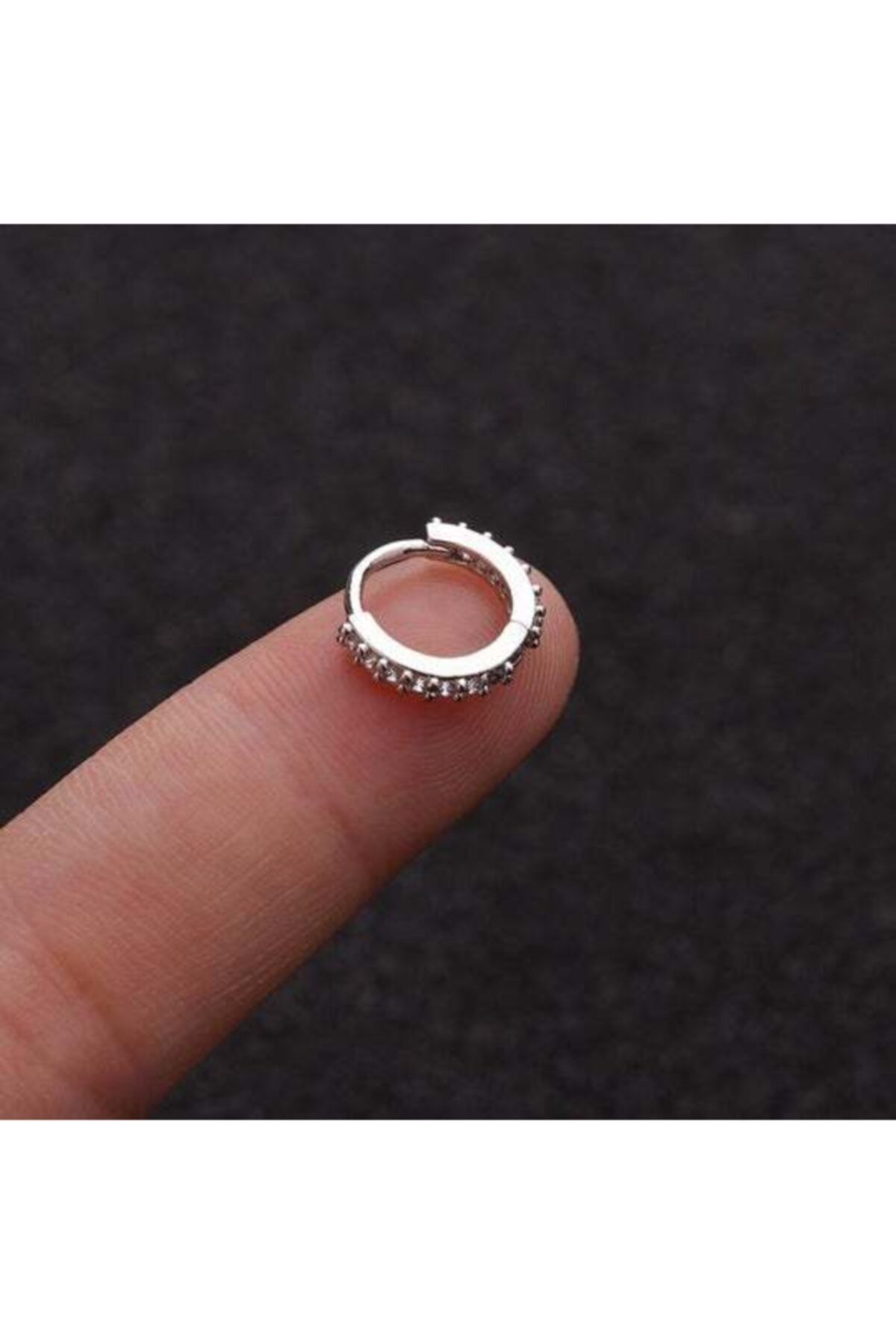 BY DİLEK ÇETİN ACCESSORY 925 Ayar Gümüş Kıkırdak Helix Tragus Piercing (1 Ad)