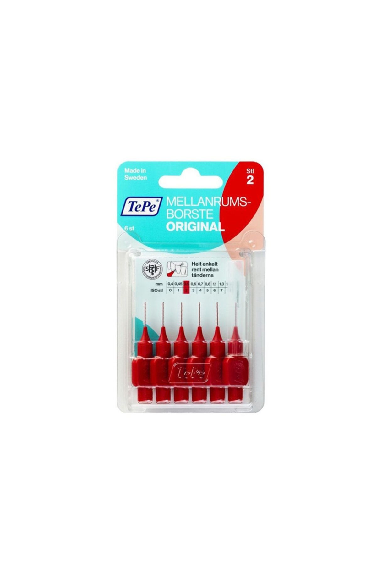 TePe Blisterli Arayüz Fırçası 6 Lı Kırmızı