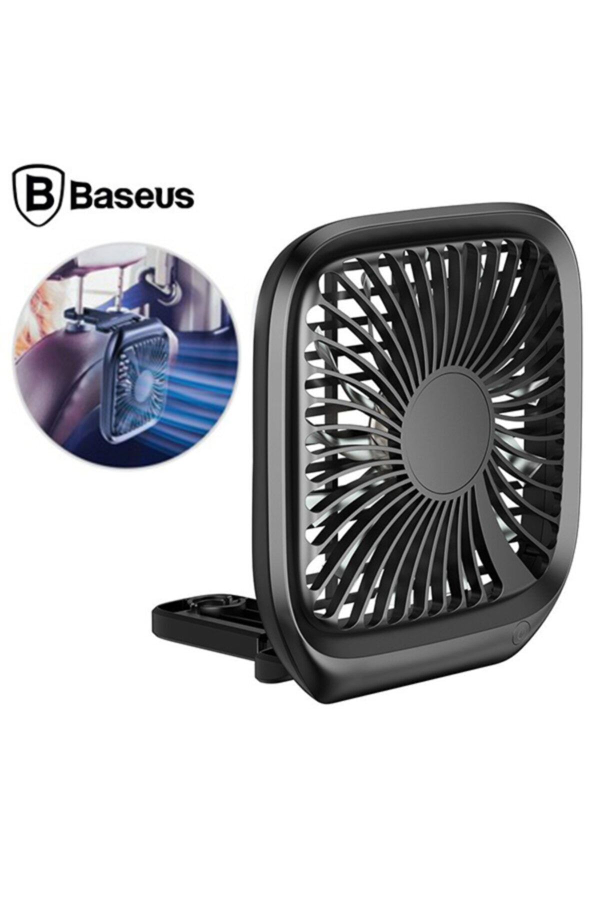 Baseus Foldable Usb Araç Arka Koltuk Vantilatör Fan Soğutucu-siyah-rz