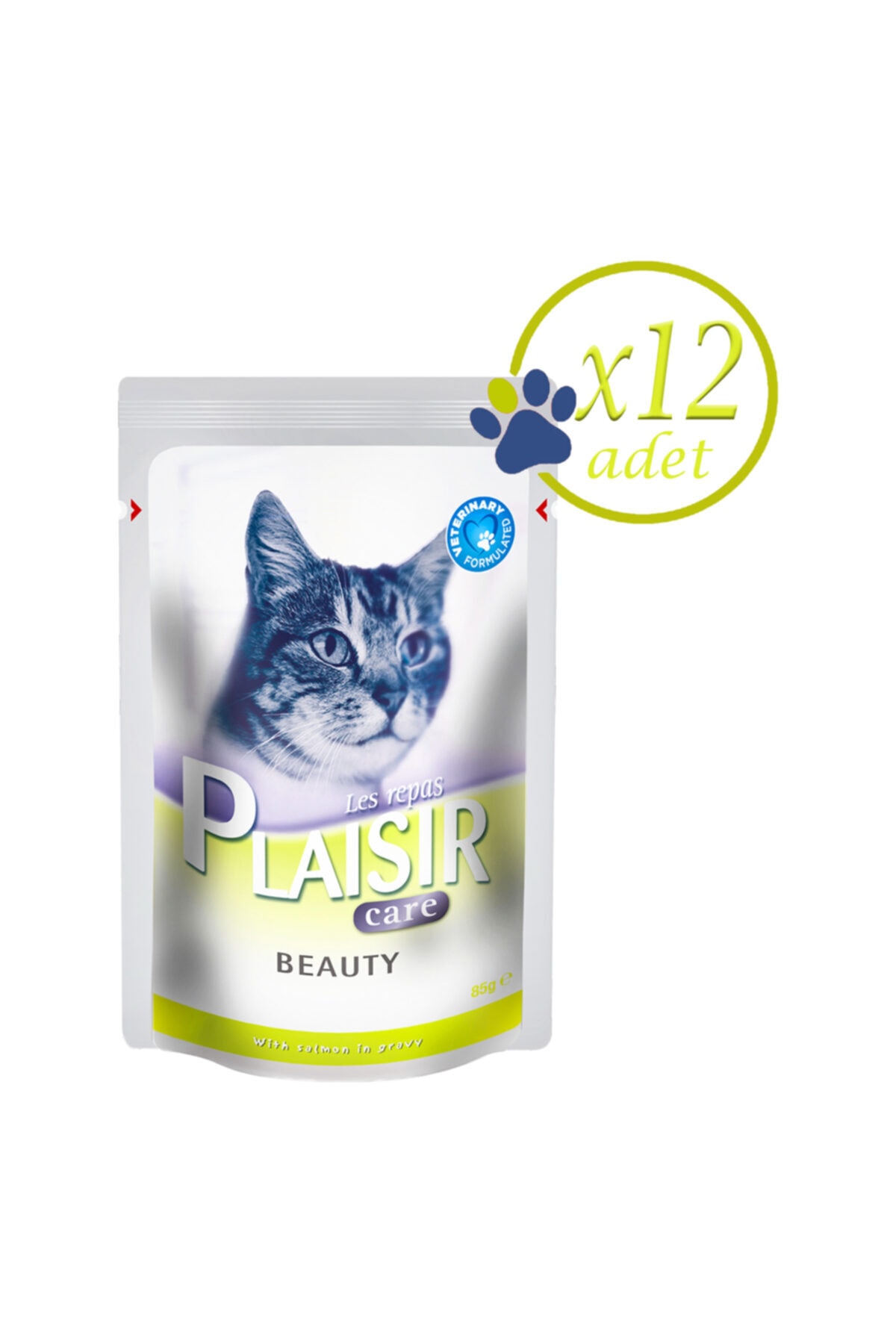 Plaisir Punch Beauty 85gr Somonlu Care Yaş Kedi Maması 12adet