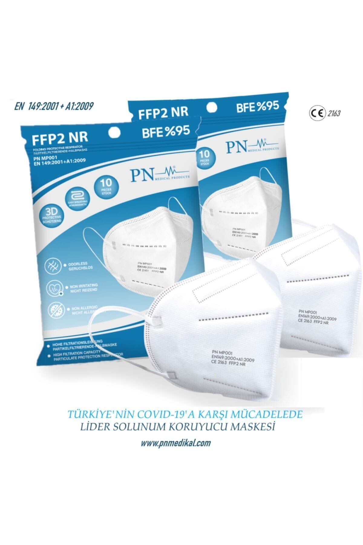 PN Medical Products 2020 N95 Maske Ffp2 Maske Meltblowlu Kilitli Poşet Koruyucu Solunum Yüz Maskesi 20 Adet