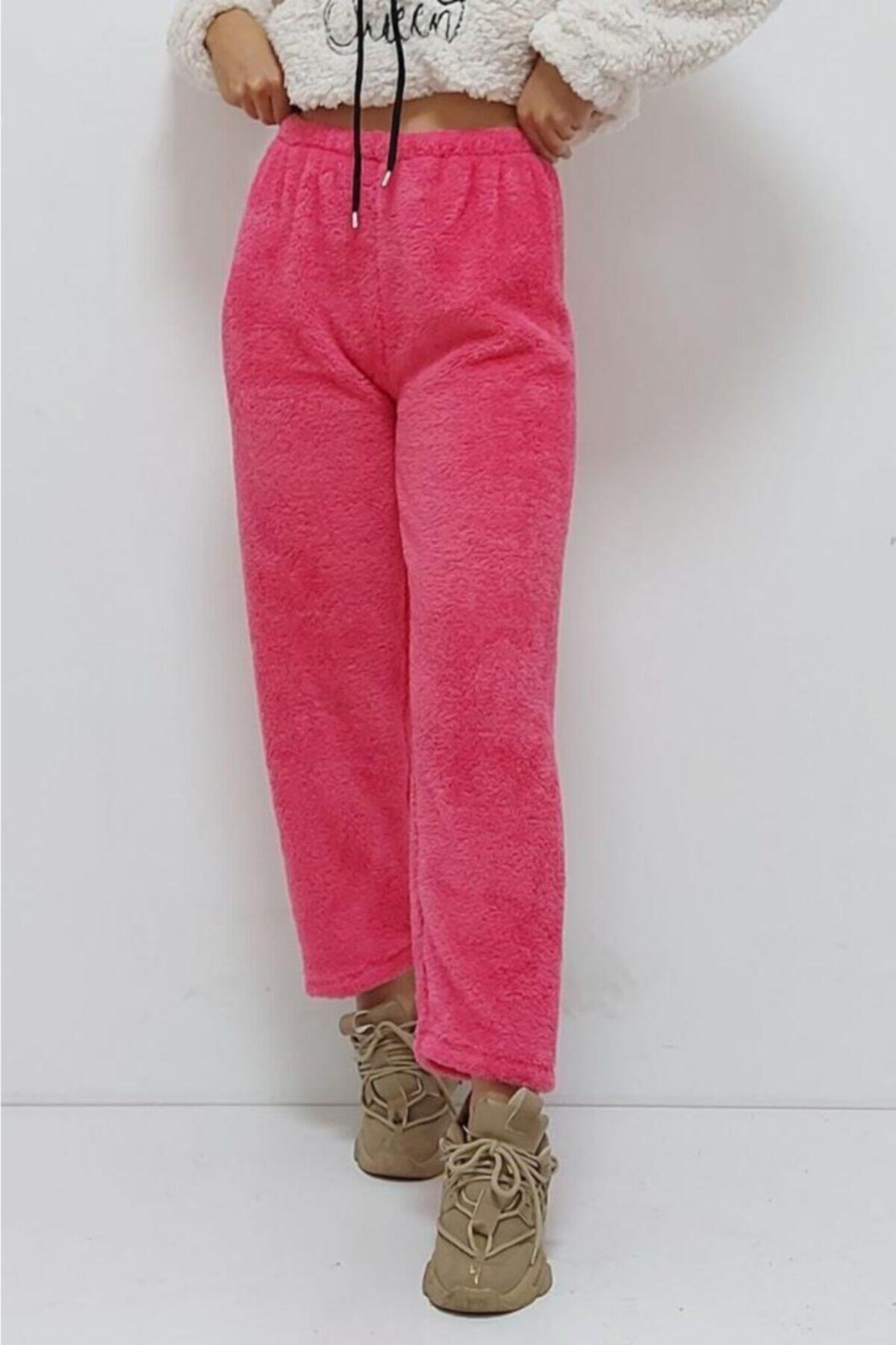 myglobal Peluş Pijama Altı Pembe