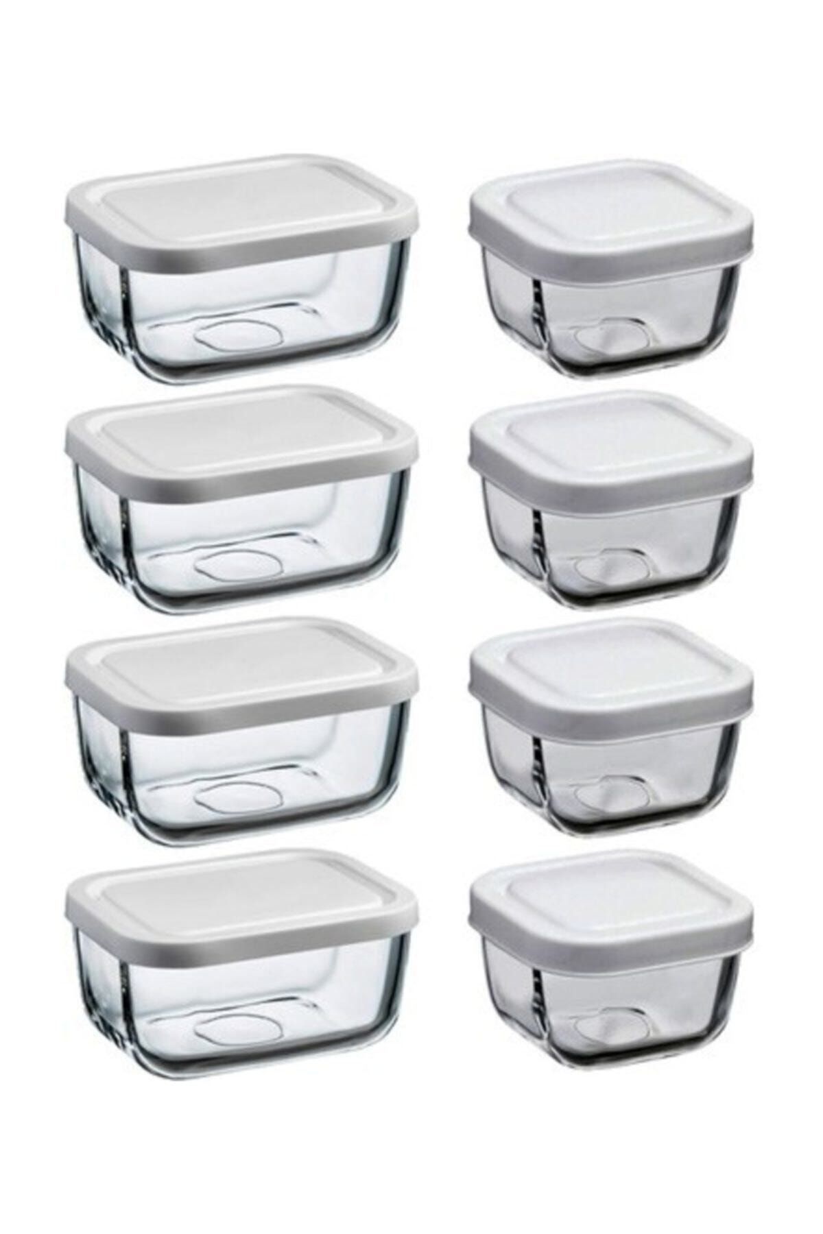 Paşabahçe Snowbox Saklama Kabı 8 Parça Seti P53223b & 2xp53733b Fma00359 Fma00358