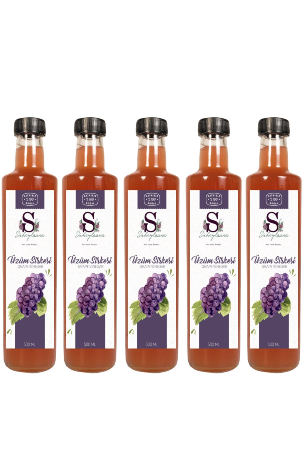 Süheylaana Doğal Üzüm Sirkesi 500ml 5 Adet