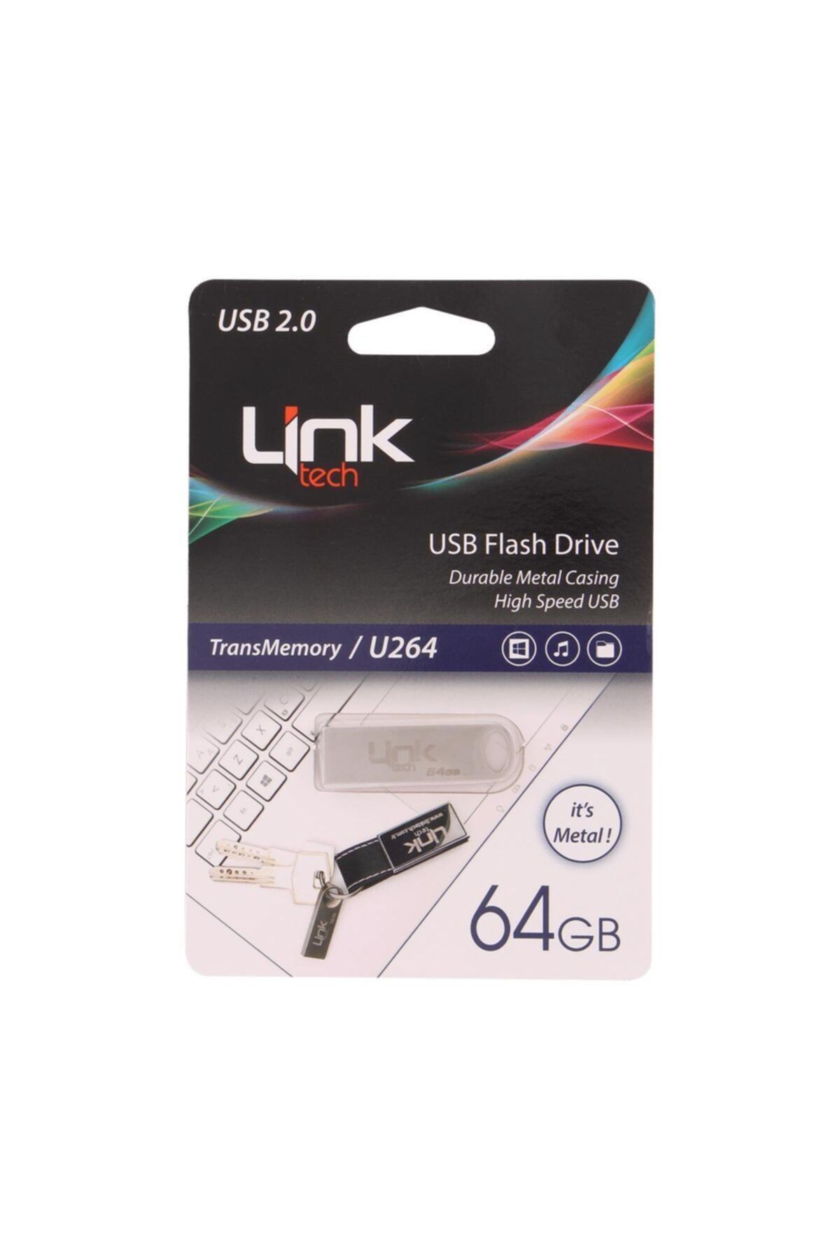 Link Tech Ultra 64gb Metal 25mb/s Usb Bellek