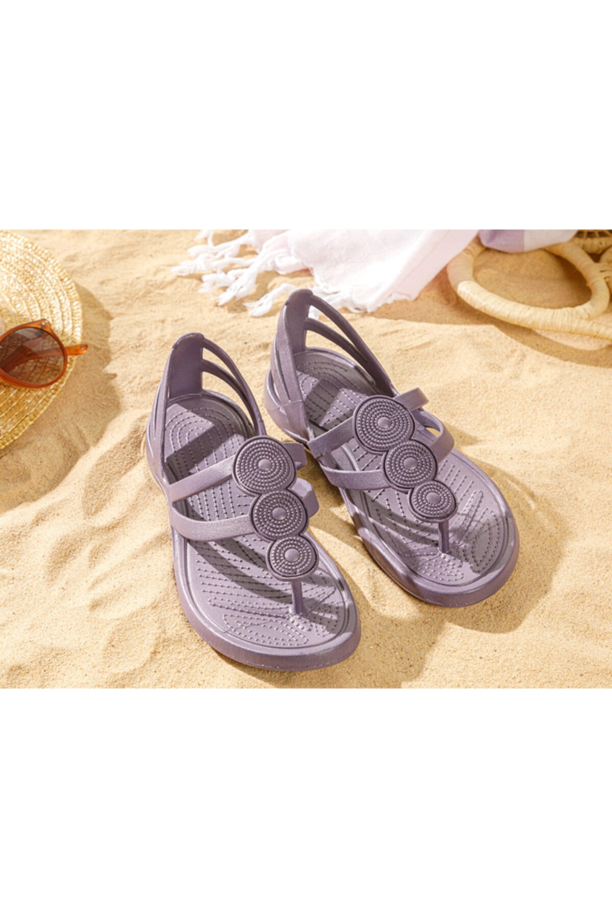 English Home Tropical Plaj Terliği 38 Koyu Mor