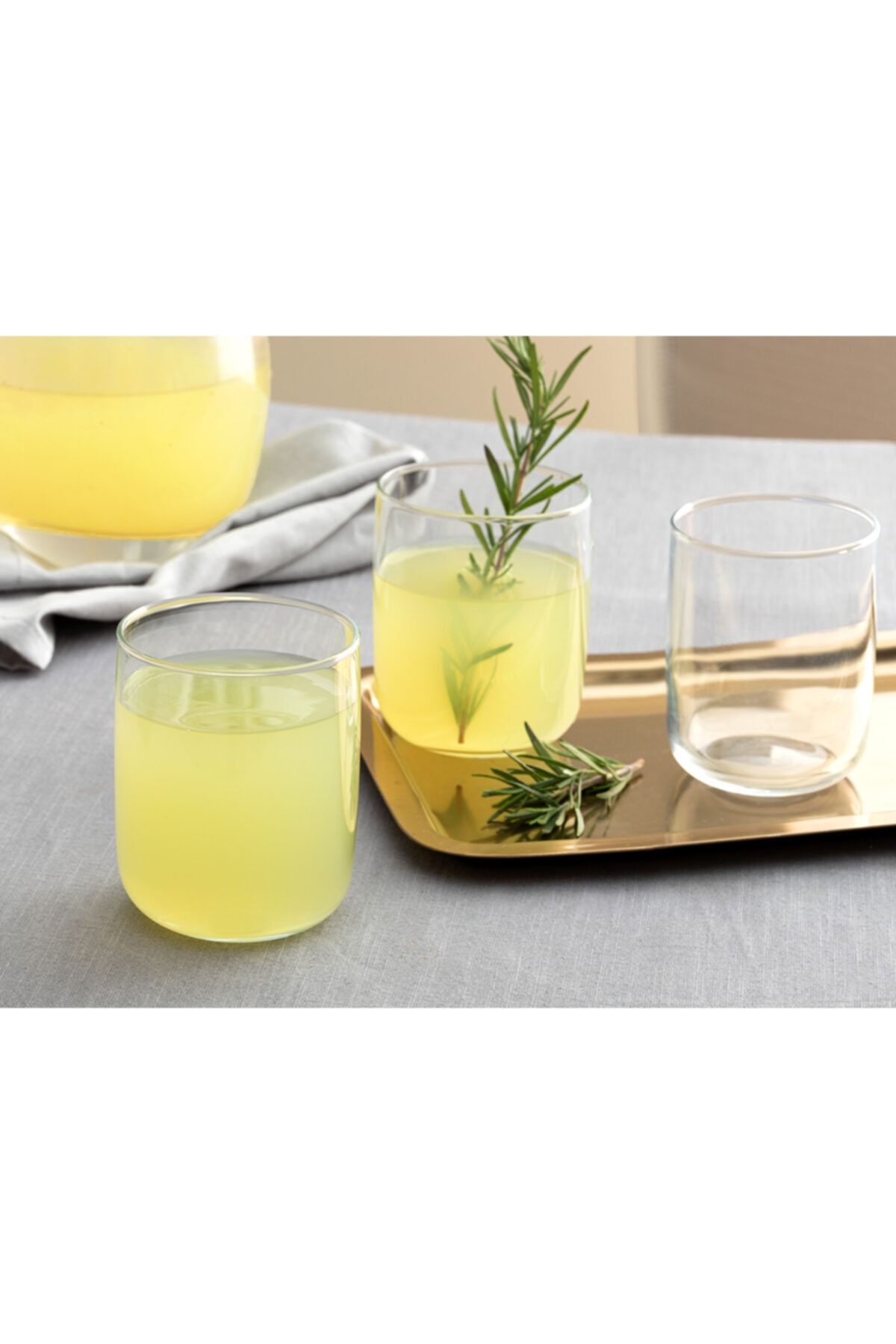 English Home Sare Cam 3'lü Meşrubat Bardağı 270 Ml Şeffaf