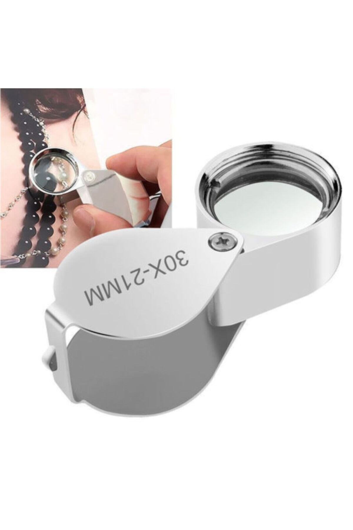 Mbois Mini Taşınabilir Lup Büyüteç 30x21mm Kuyumcu Tip Büyüteç Jevelers Loupe Pırlanta Büyüteci