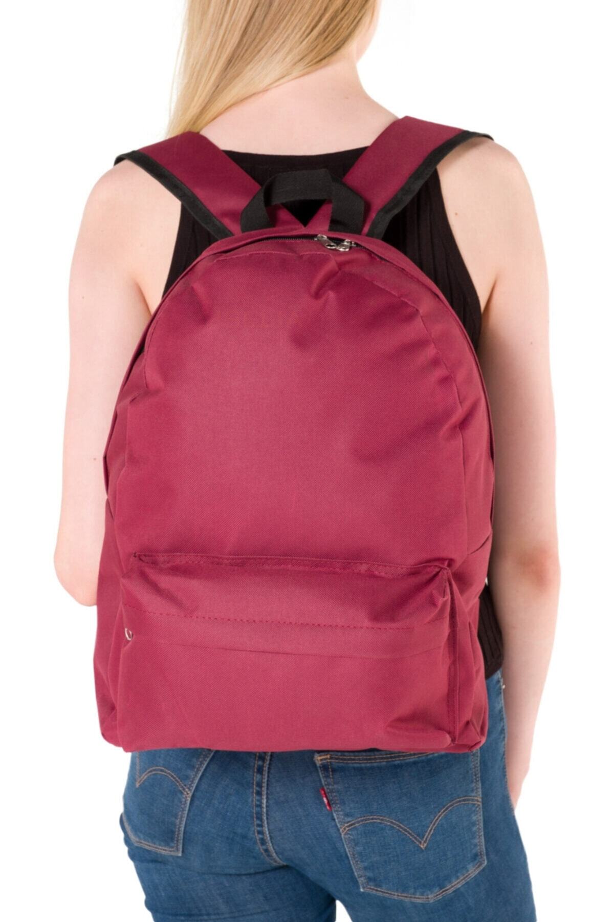 Viselia Unisex Bordo Çok Amaçlı Dayanıklı Spor Seyahat Yürüyüş Çanta