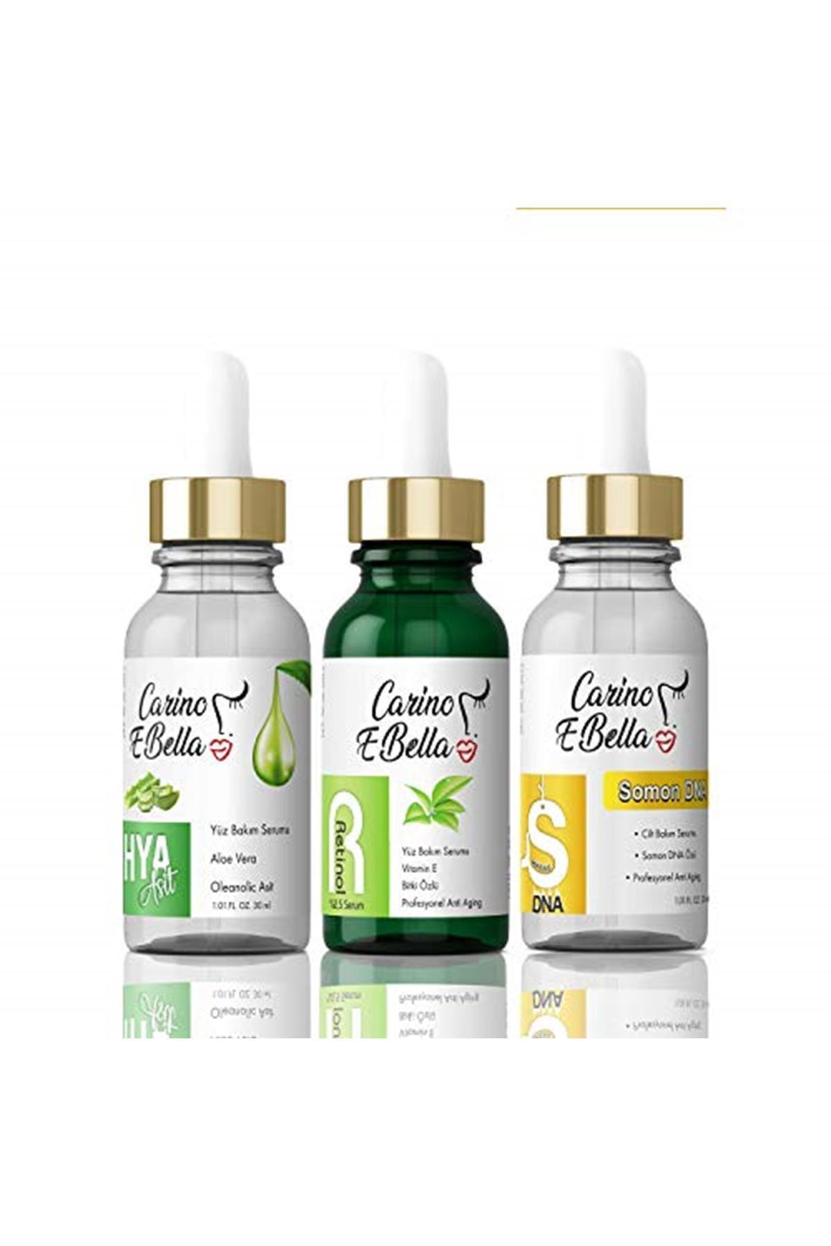 Carino E Bella Somon Dna Hyaluronik Asit Retinol Serum 3'lü Set 30 ml