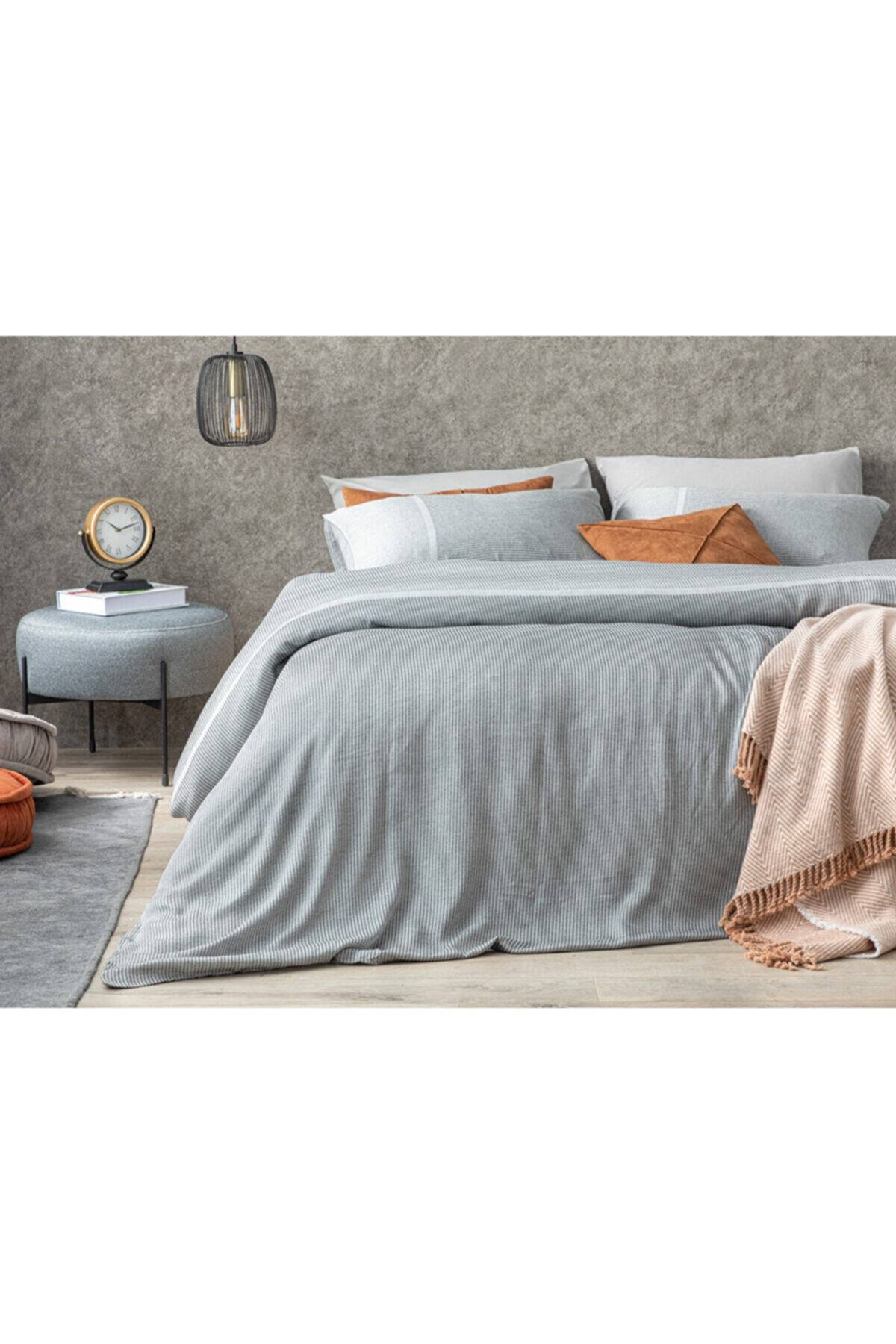 English Home Splendid Soft & Shine Super King Nevresim Takımı 260x220 Cm Gümüş
