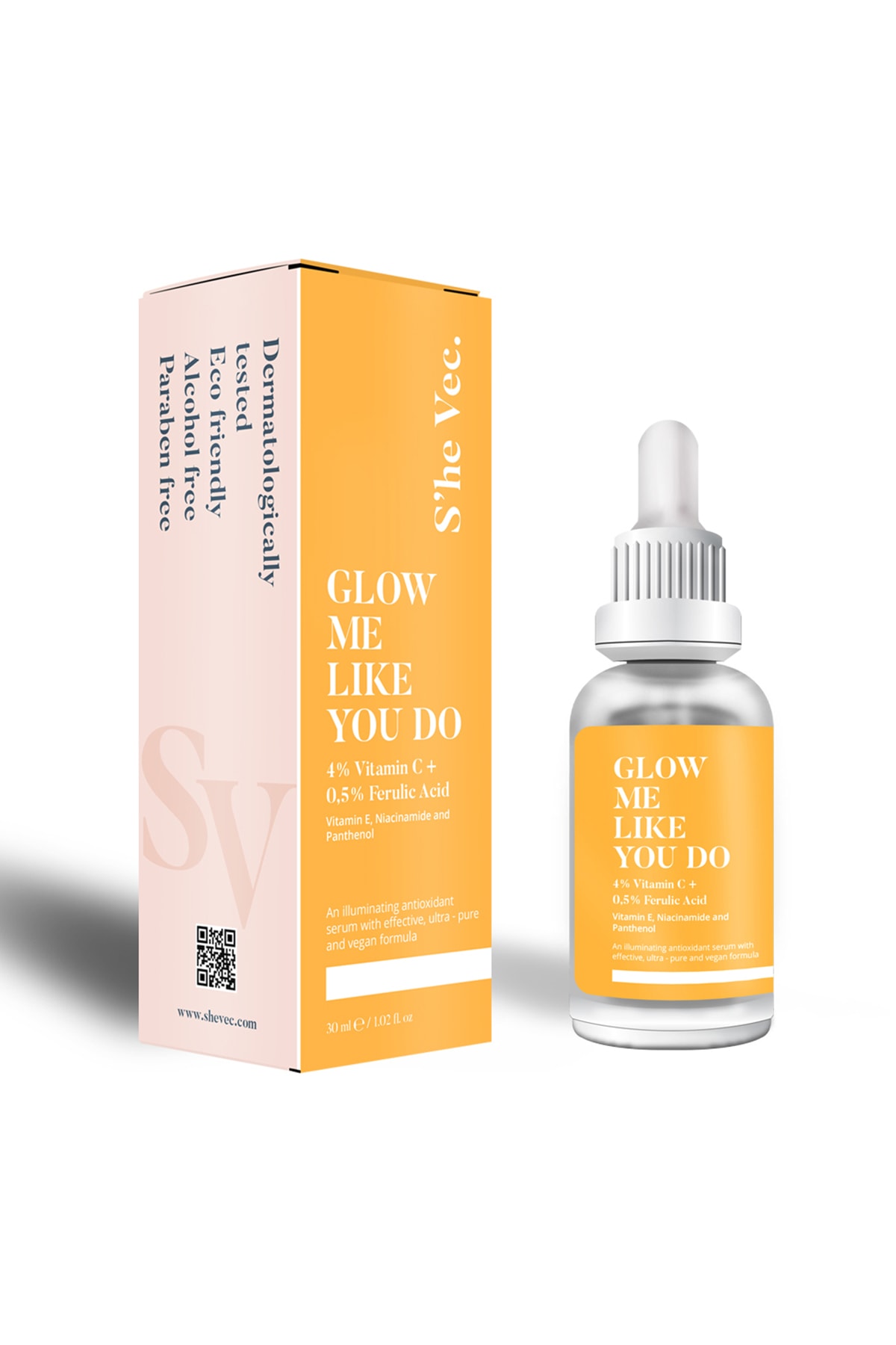 SHE VEC 4% Vitamin C + 0,5% Ferulic Acid (aydınlatıcı - Renk Tonu Eşitleyici - Canlandırıcı Serum)