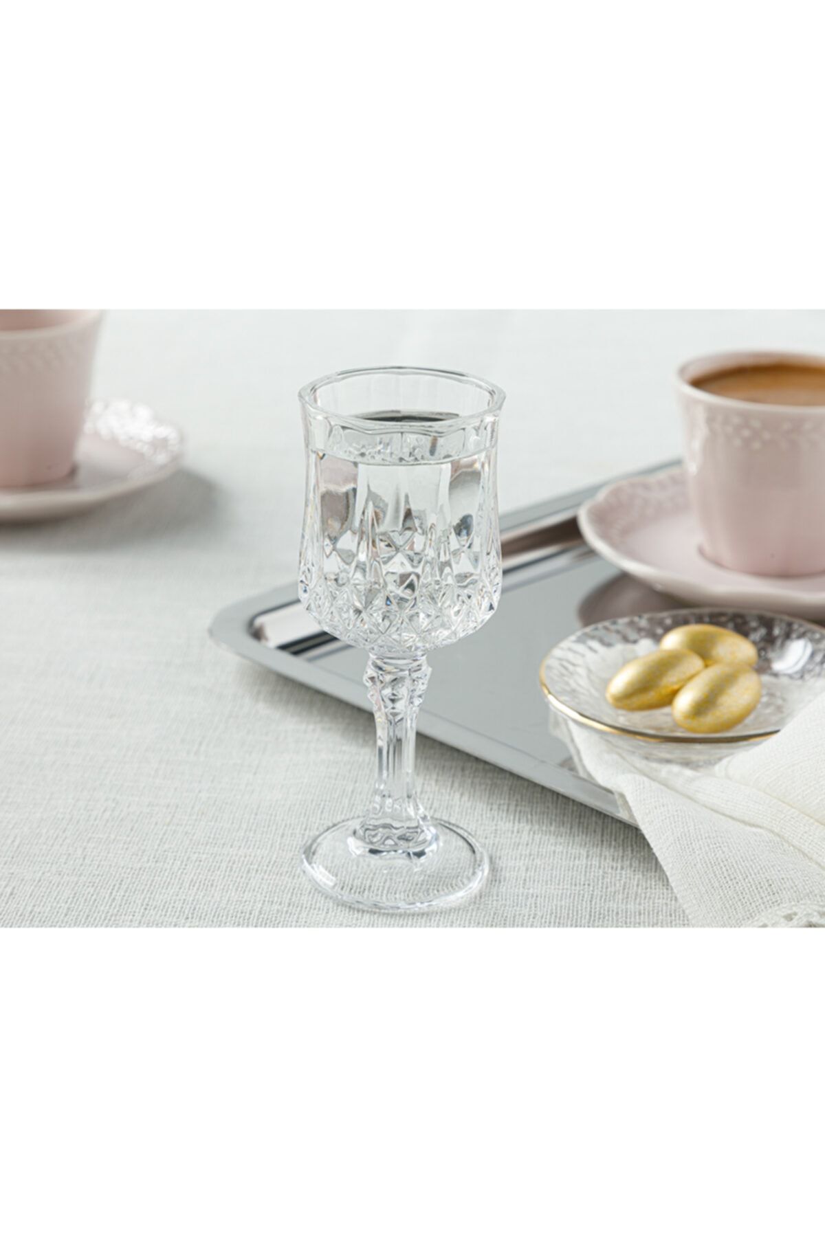 English Home Rich Roe Cam 6'lı Kahve Yanı Su Bardağı 50 Ml Şeffaf