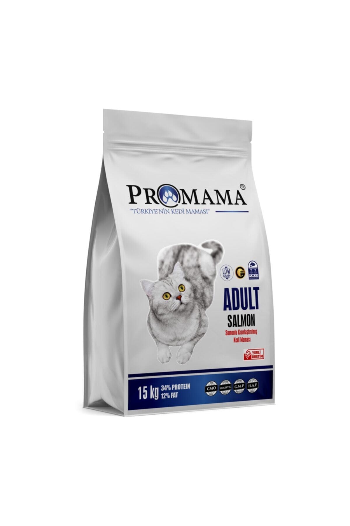 PROMAMA Somon Balıklı Yetişkin Kısır Kedi Maması 15 kg