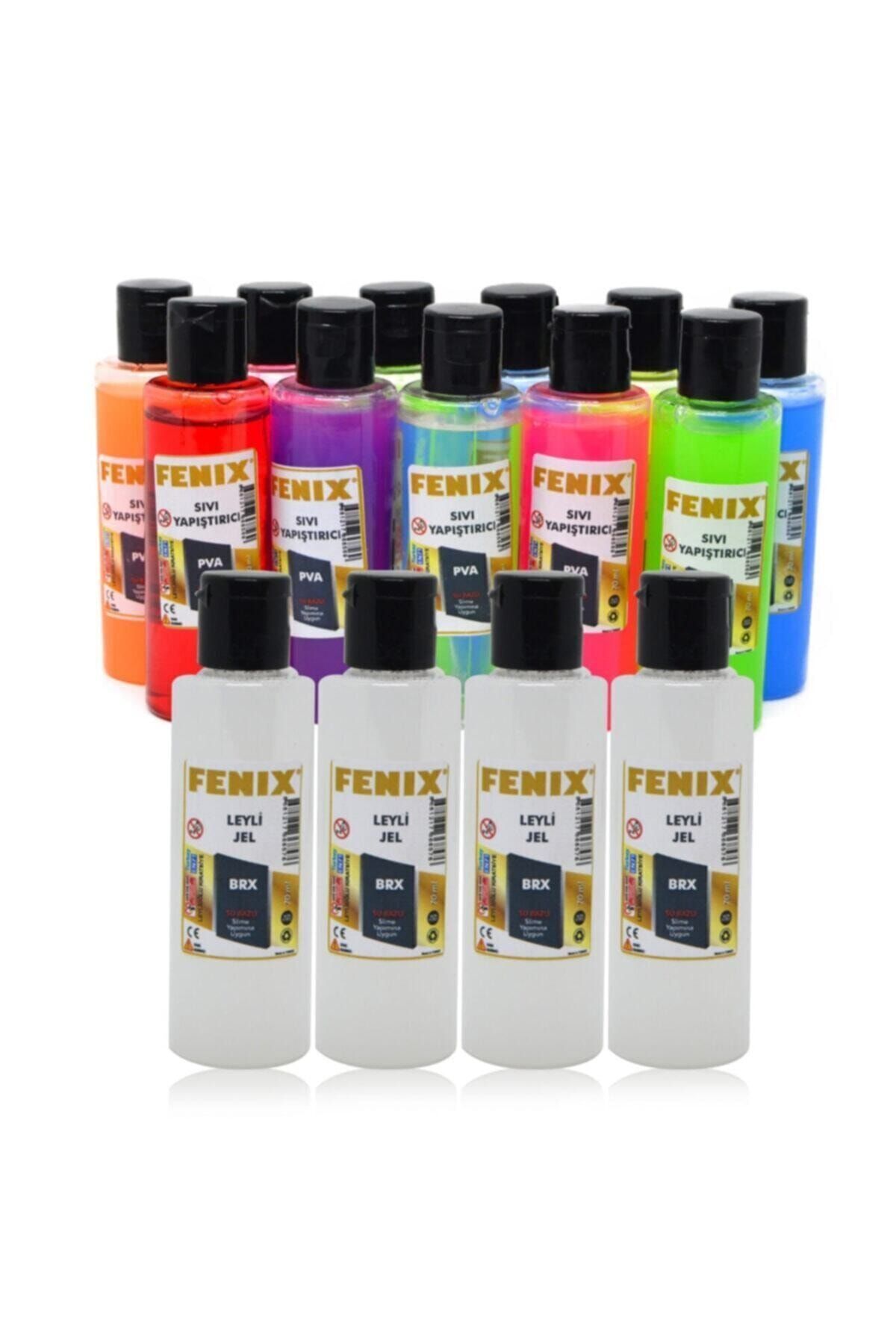 Fenix Slime Slaym Yapma Seti Hazır Oyun Jeli Sıvı 12 Adet