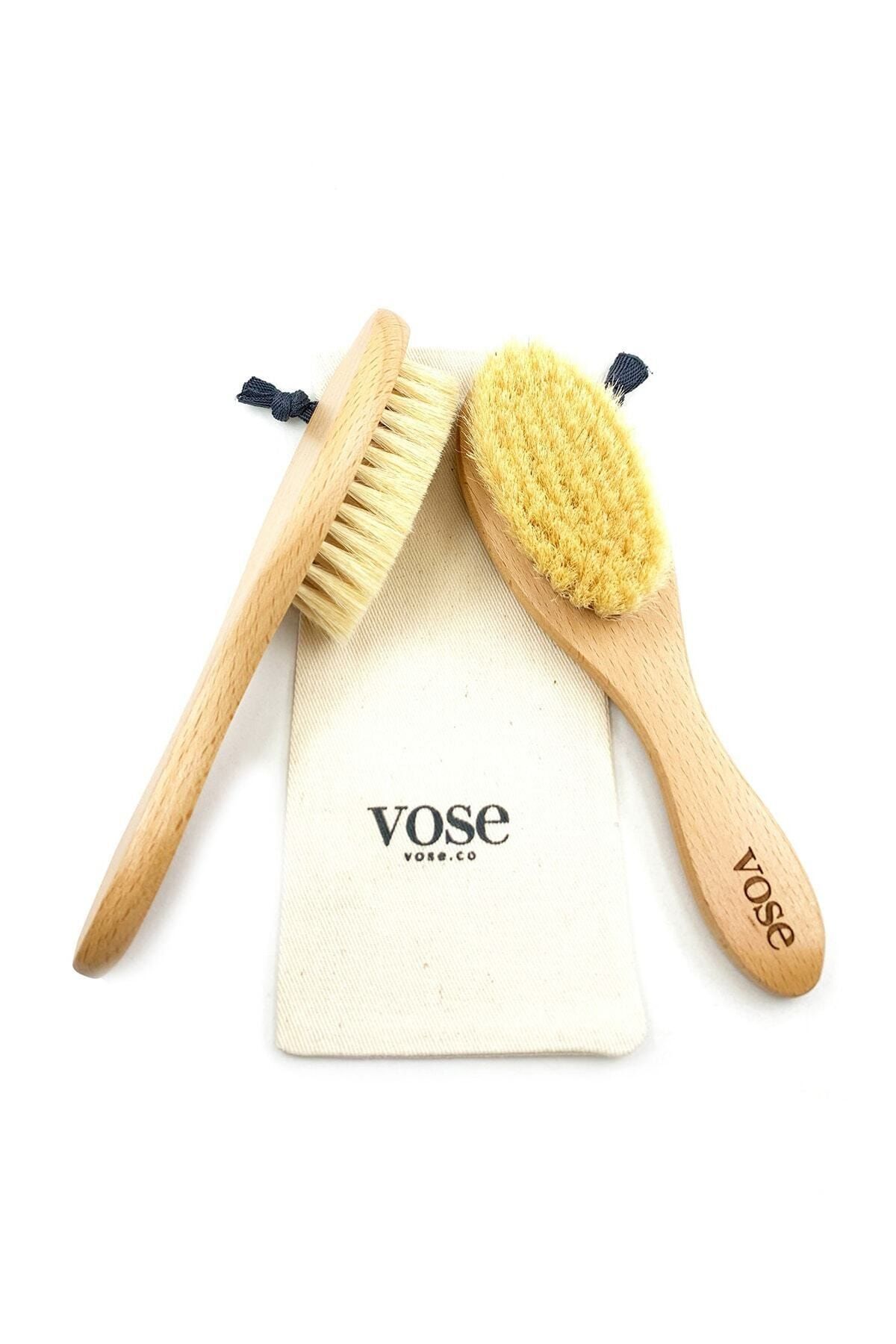 Vose Ahşap Yumuşak Bebek Saç Fırçası 0 Ay + (Keçi Kılı)