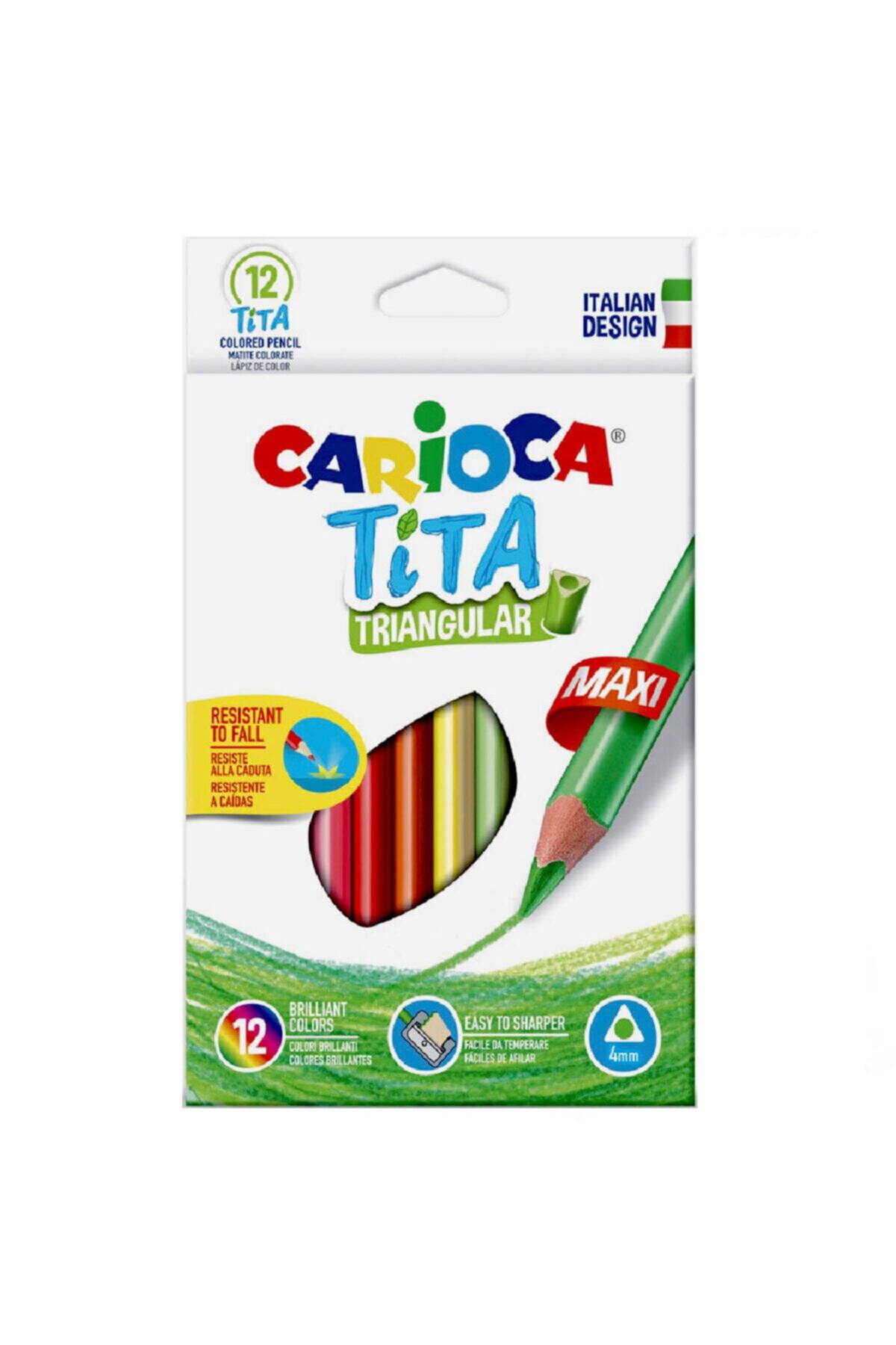 CARIOCA Jumbo 12'li Üçgen Kuru Boya Kalemi 42791